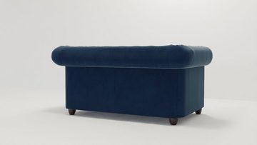 S-Style Möbel Polstergarnitur Chesterfield Lena mit Schlaffunktion 3+2+1 Samt Bezug, (3-Sitzer-Sofa mit Schlaffunktion, 2-Sitzer-Sofa mit Schlaffunktion, Sessel), mit Wellenfederung