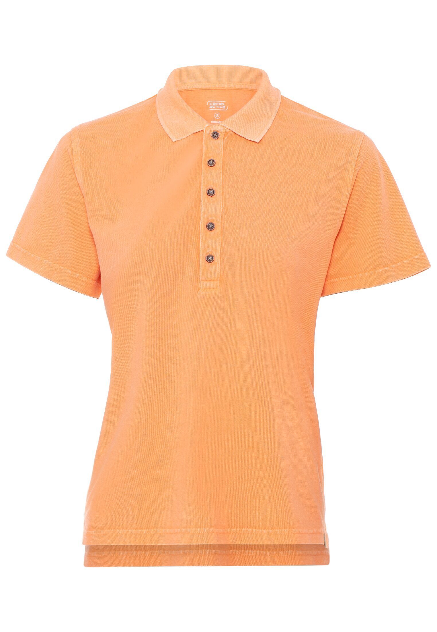 camel active Poloshirt Orange Cotton aus Organic Shirts_Poloshirt