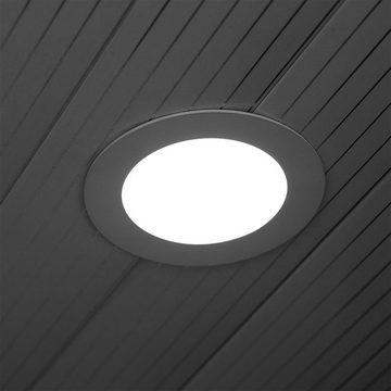 V-TAC LED Panel 3w LED slim Einbauleuchte Deckenleuchte Einbauspot slim Panel Rund Ø, Warmweiß, LED Panele Unterputz 3 Watt Warmweiß, 85x20,5mm, Form: rund