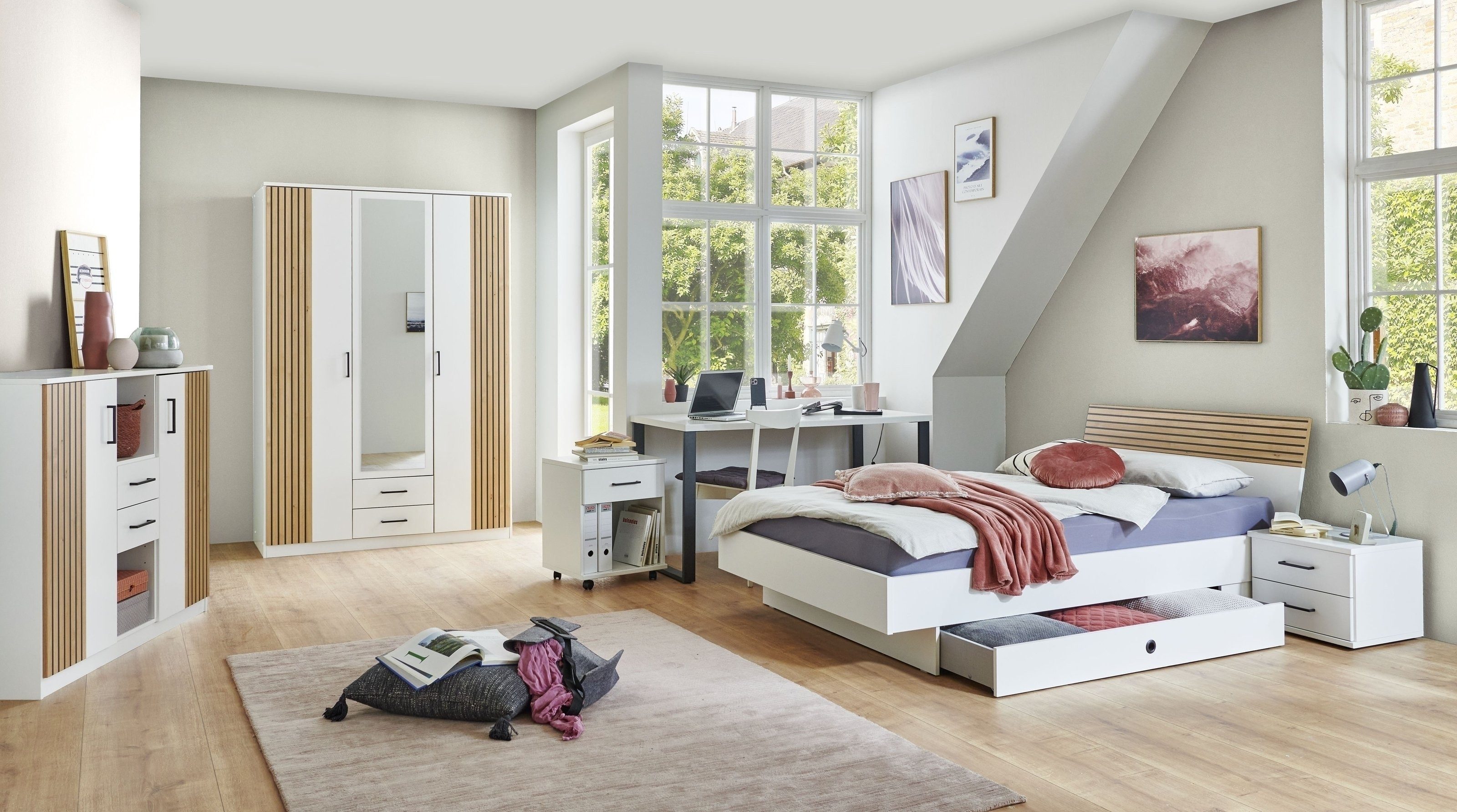 Wimex Schreibtisch in WEISS - 140x75x70cm (BxHxT)