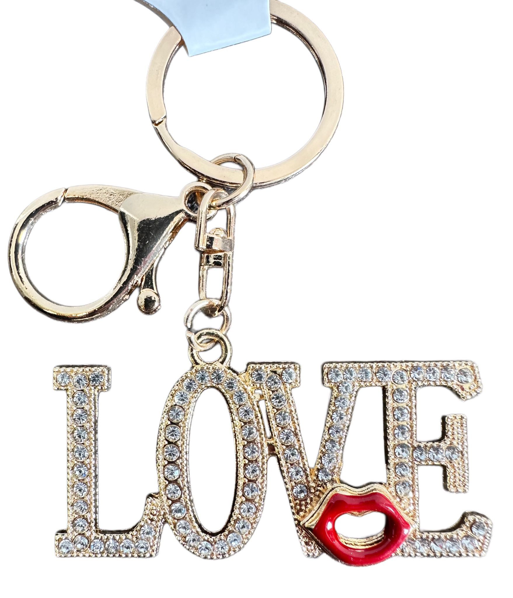 Whitehouse Leisure International Ltd Schlüsselanhänger Schlüsselanhänger Kinder Mini Anhänger keychain Gltzer Love, Schlüsselanhänger aus Metall mit Steinen und Glitzer Geschenk 6 cm