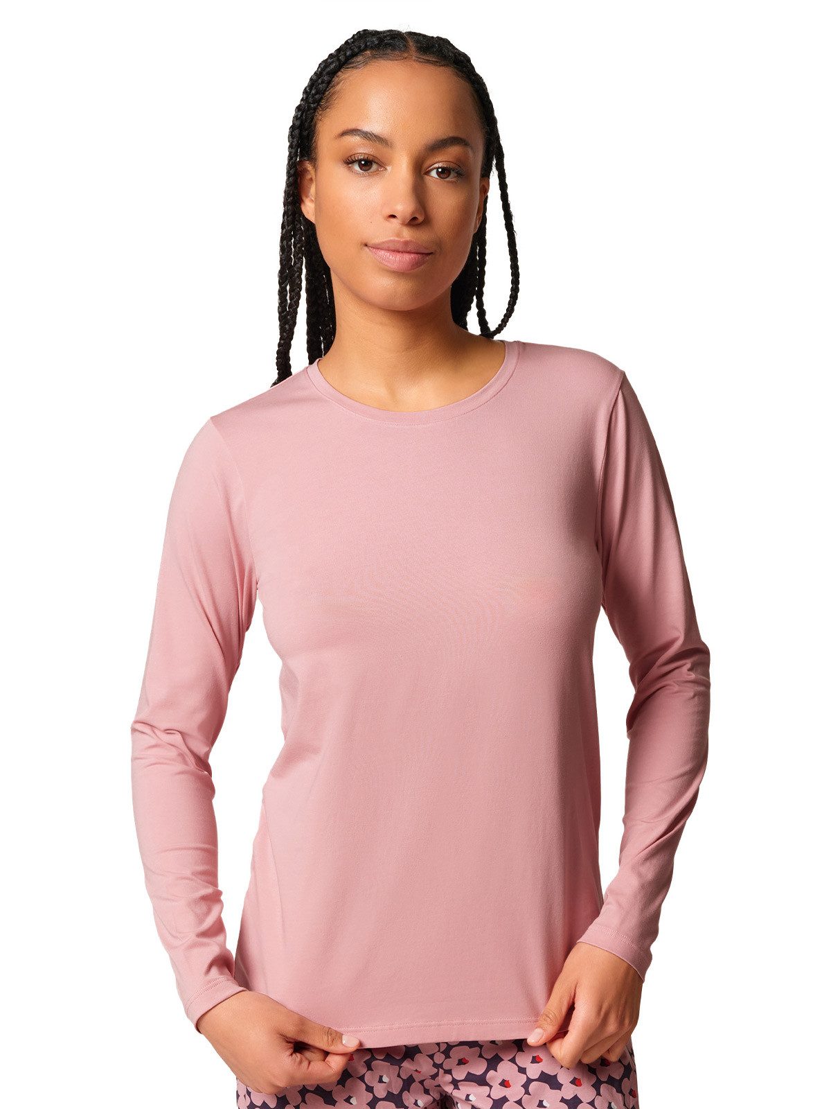 Skiny T-Shirt Damen Shirt langarm Night In Mix & Match (Stück, 1-tlg)