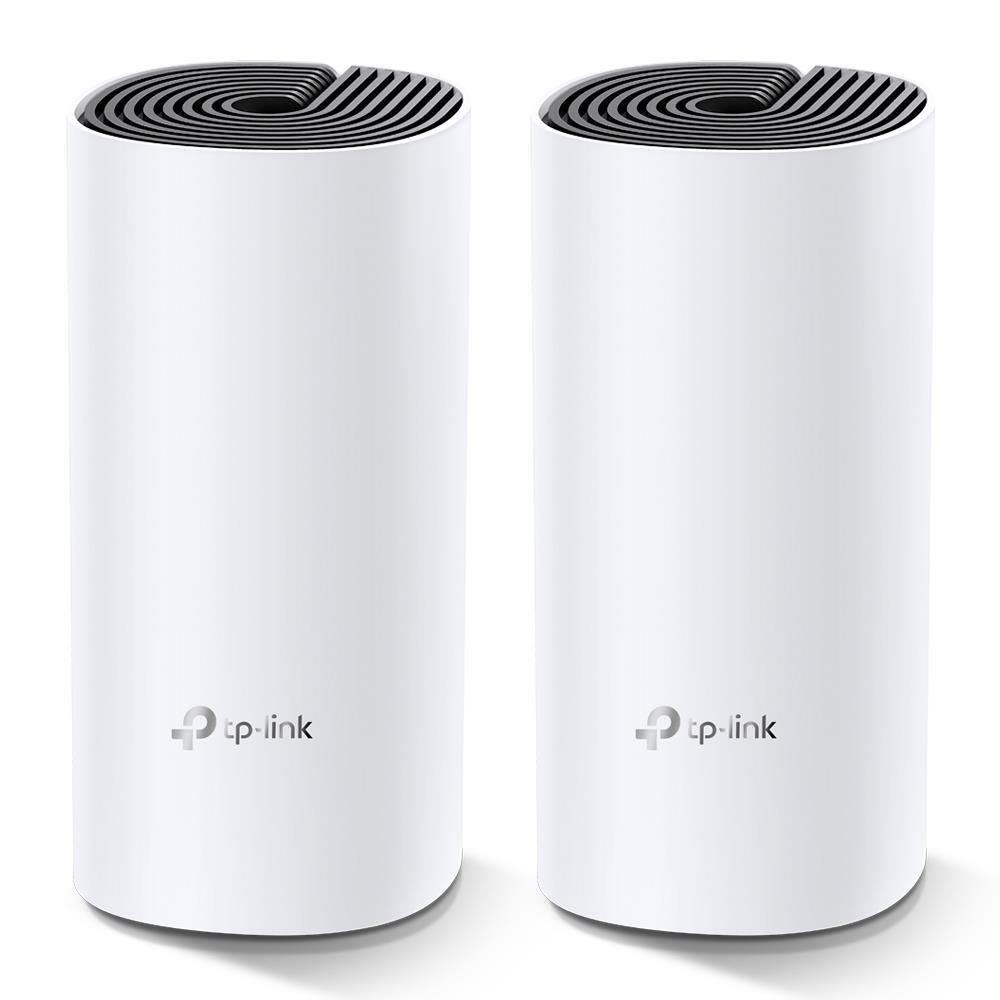 TP-Link Deco M4 (2-Pack) WLAN-Router, AC1200 Dual Band Router und Repeater Reichweite bis zu 260 m², Weiß