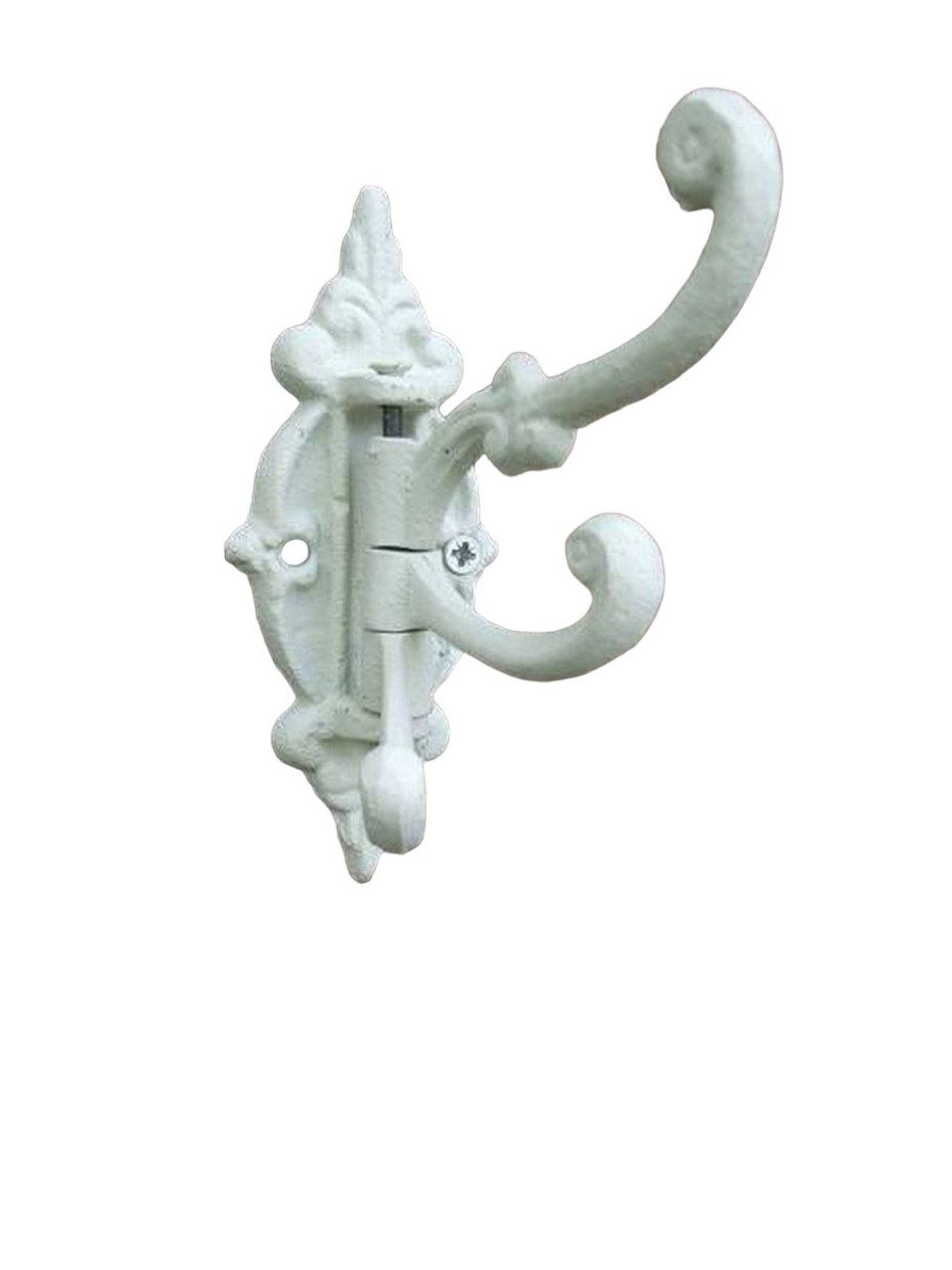 Deko-Impression Wandhaken Dreifachhaken, Wandhaken, 3er, drehbar, Gusseisen, weiss, Landhausstil, (1-St)