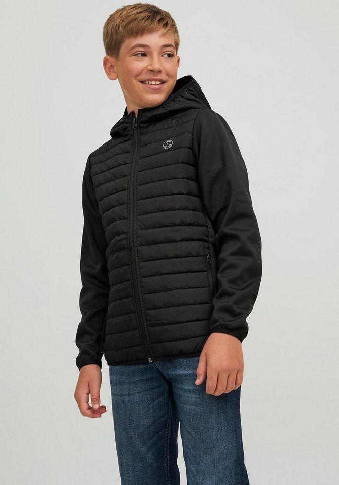 Jack & Jones Junior Steppjacke JJEMULTI ideal für Übergang, winddicht, gesteppt unifarben, modisch, regular fit, Kapuze