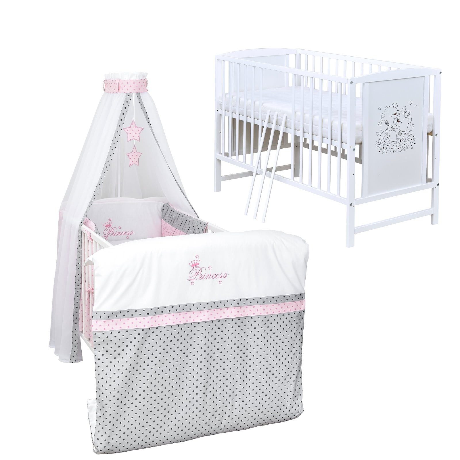 Komplettbett Babybett Mia Komplettset