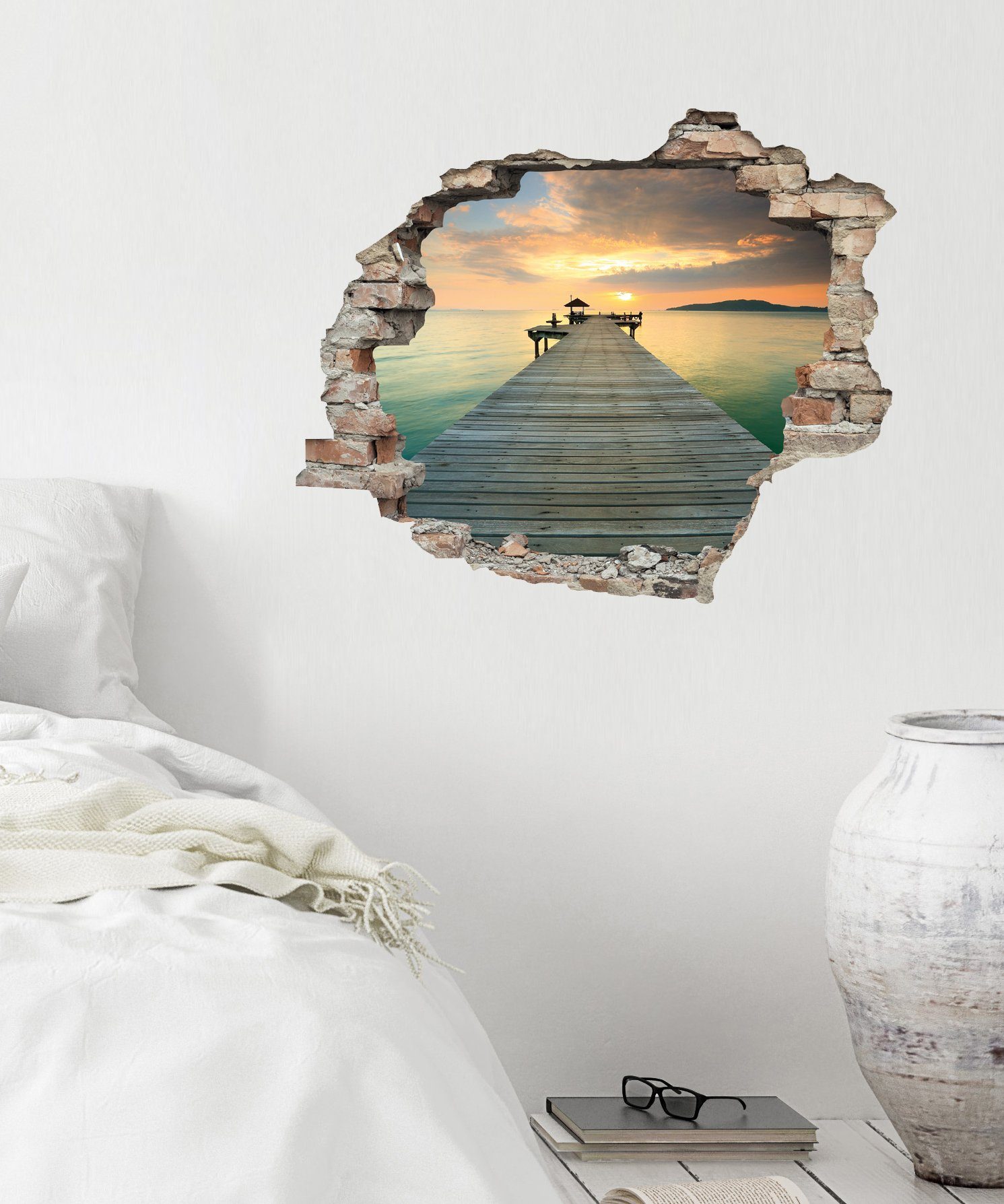 queence Wandtattoo Steg (1 St), Wandsticker, Wandbild, selbstklebend, 3D, W günstig online kaufen