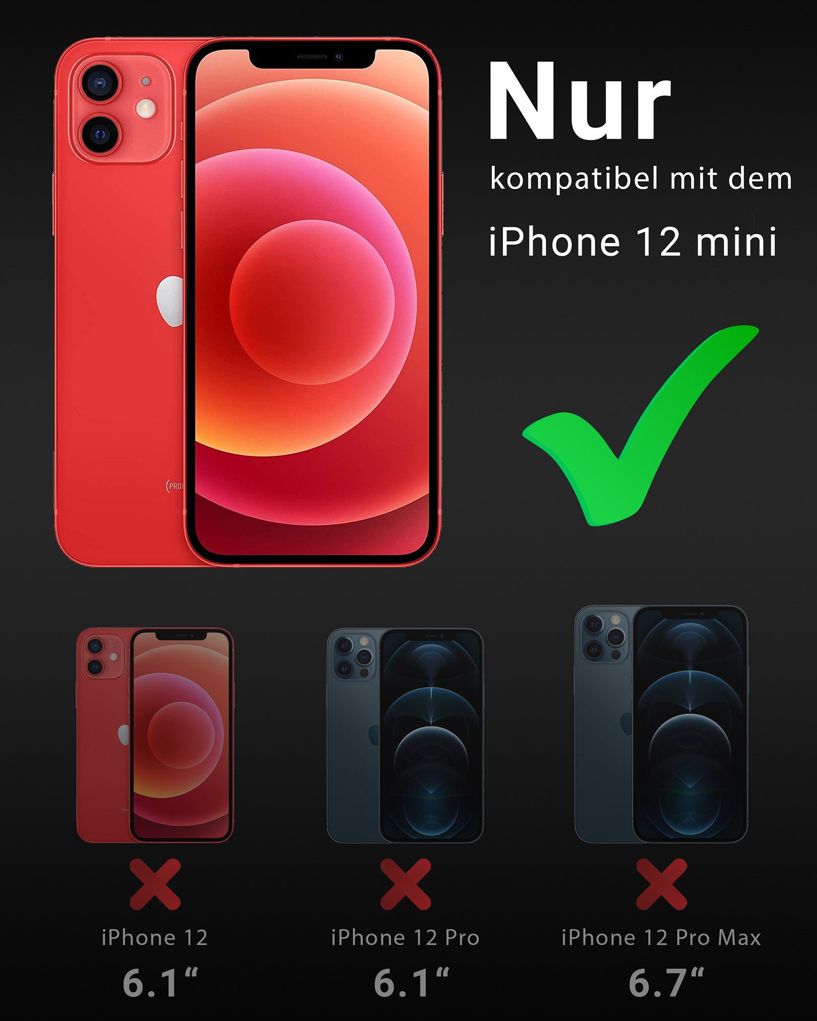 GreenHec Handyhülle Hülle iPhone 17 16 15 14 13 12 11 Pro Max 16e 17e Air MagSafe Magnetic 6.1 Zoll, Magnetisch Cover Schwarz Matt Black Case Bumper Schutzhülle Handyhülle