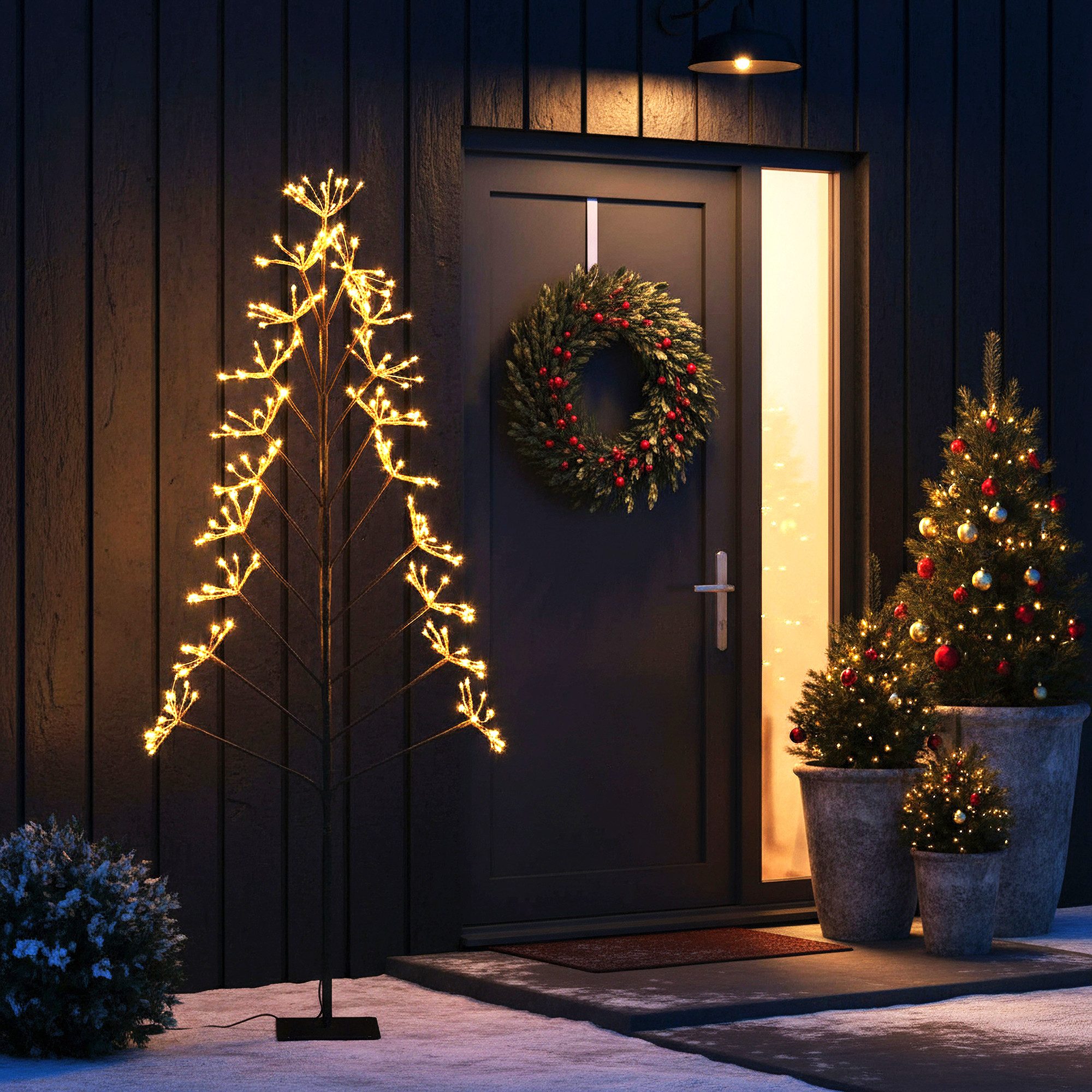 Arnusa LED Baum Weihnachtsbaum Leuchtbaum 150 cm warmweiß, LED fest integri günstig online kaufen