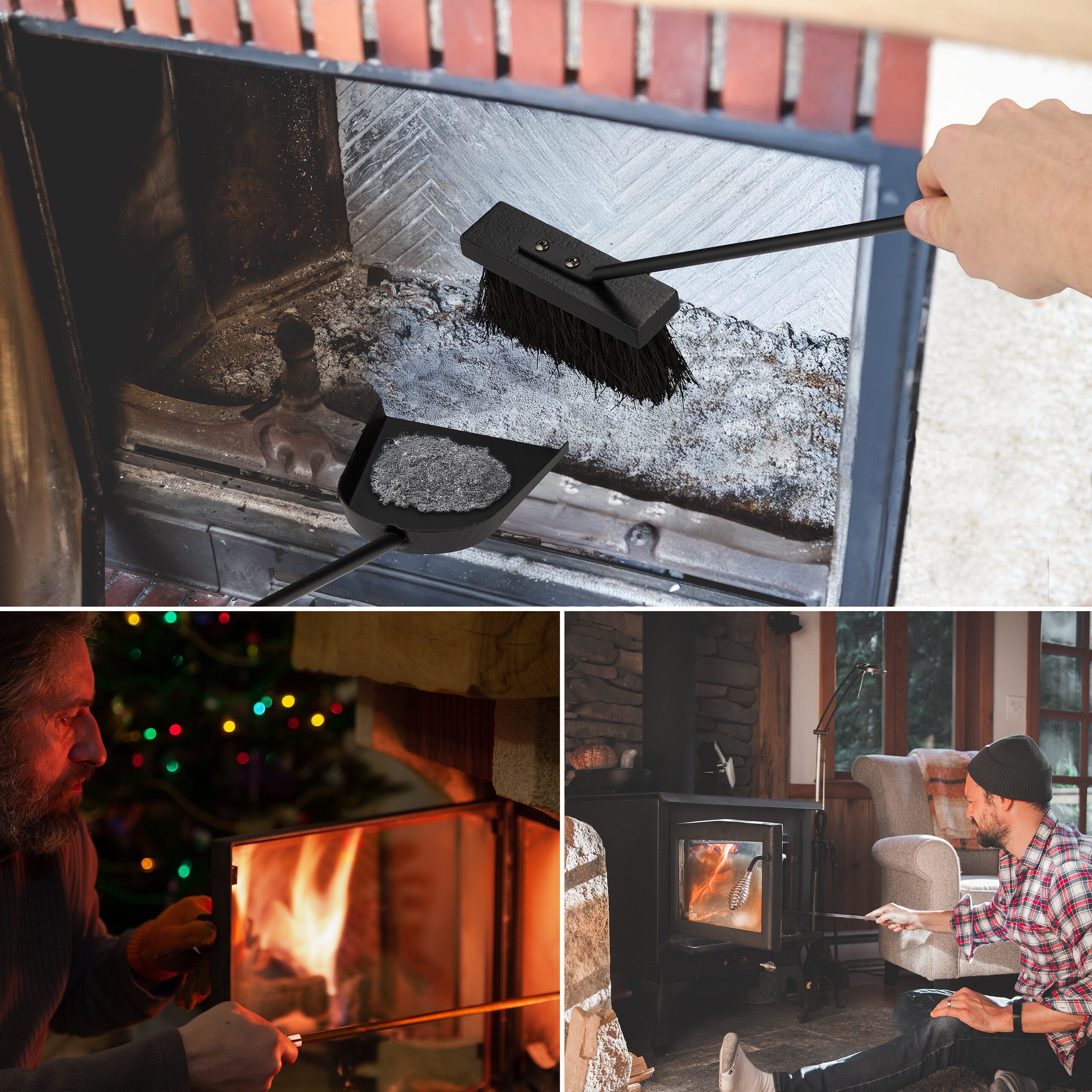 relaxdays Kamingarnitur 4-teiliges Kaminbesteck, (4-St)