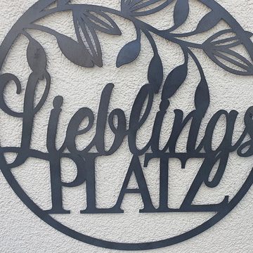 GILDE Metallschild Metallring "Lieblingsplatz"