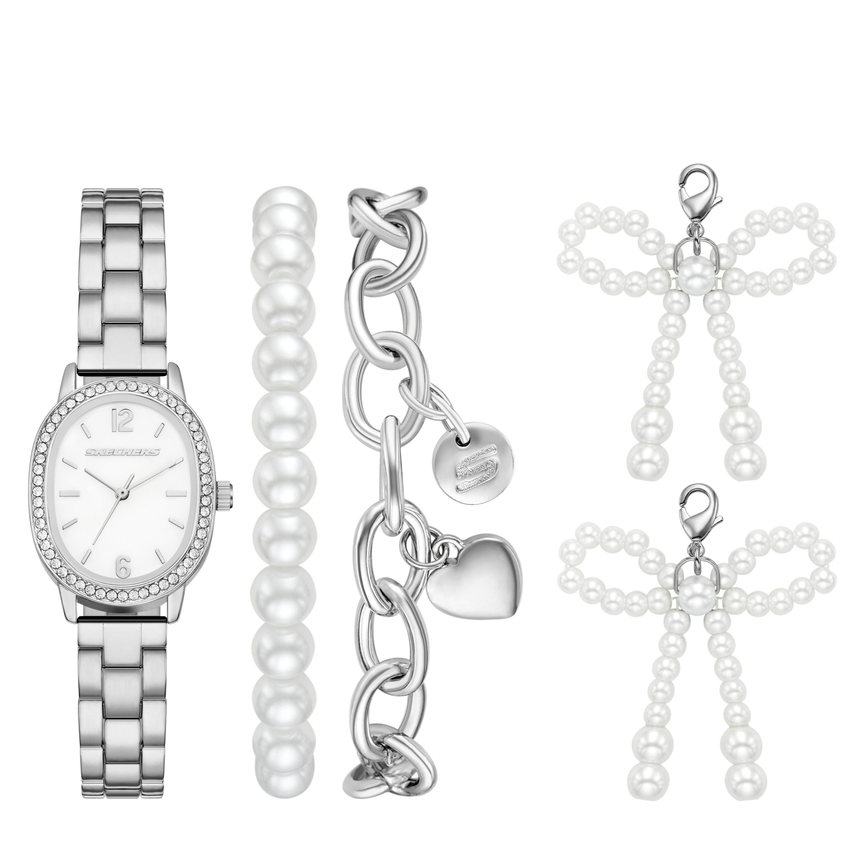 Skechers Quarzuhr SETS SR9135, (Set, 5-tlg., mit 2 Armbändern und 2 Charmei günstig online kaufen