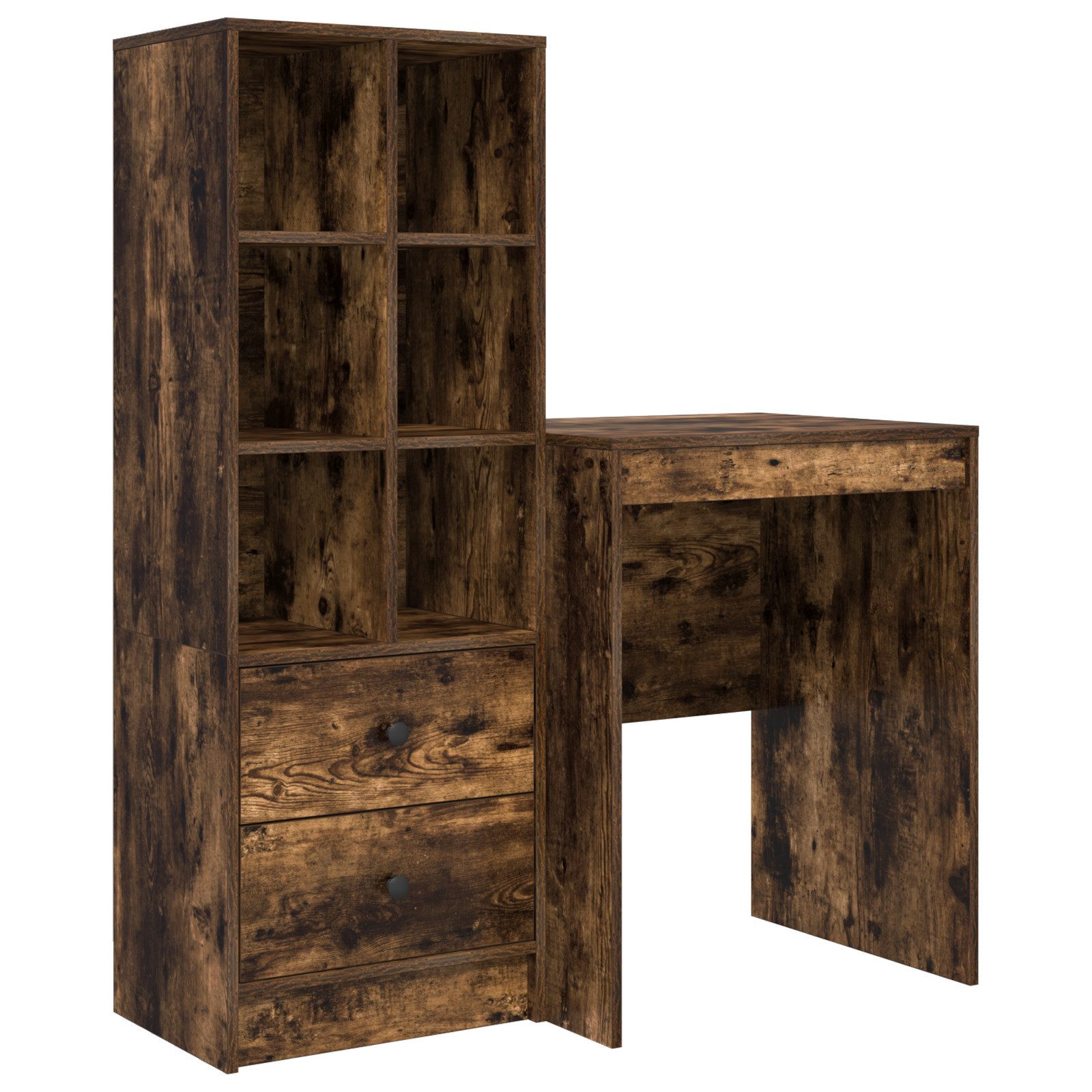 vidaXL Sideboard Schreibtisch mit Stauraum Geräucherte günstig online kaufen