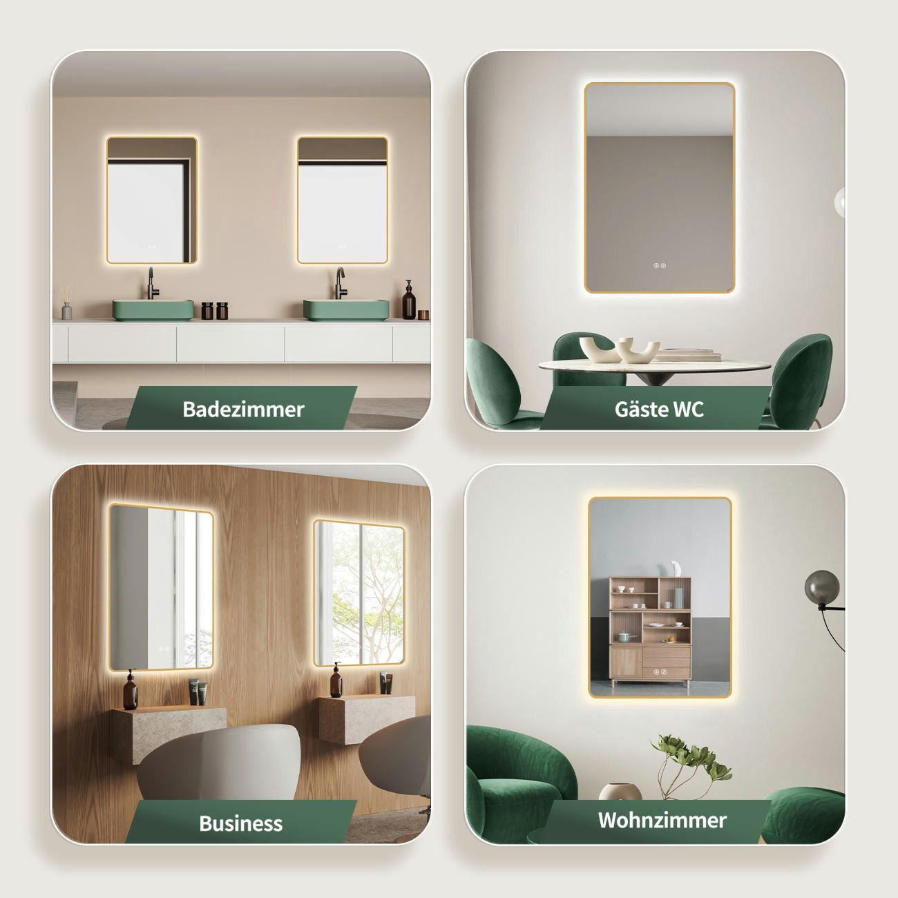 HOKO Badspiegel Antibeschlag LED 50x70 / günstig online kaufen