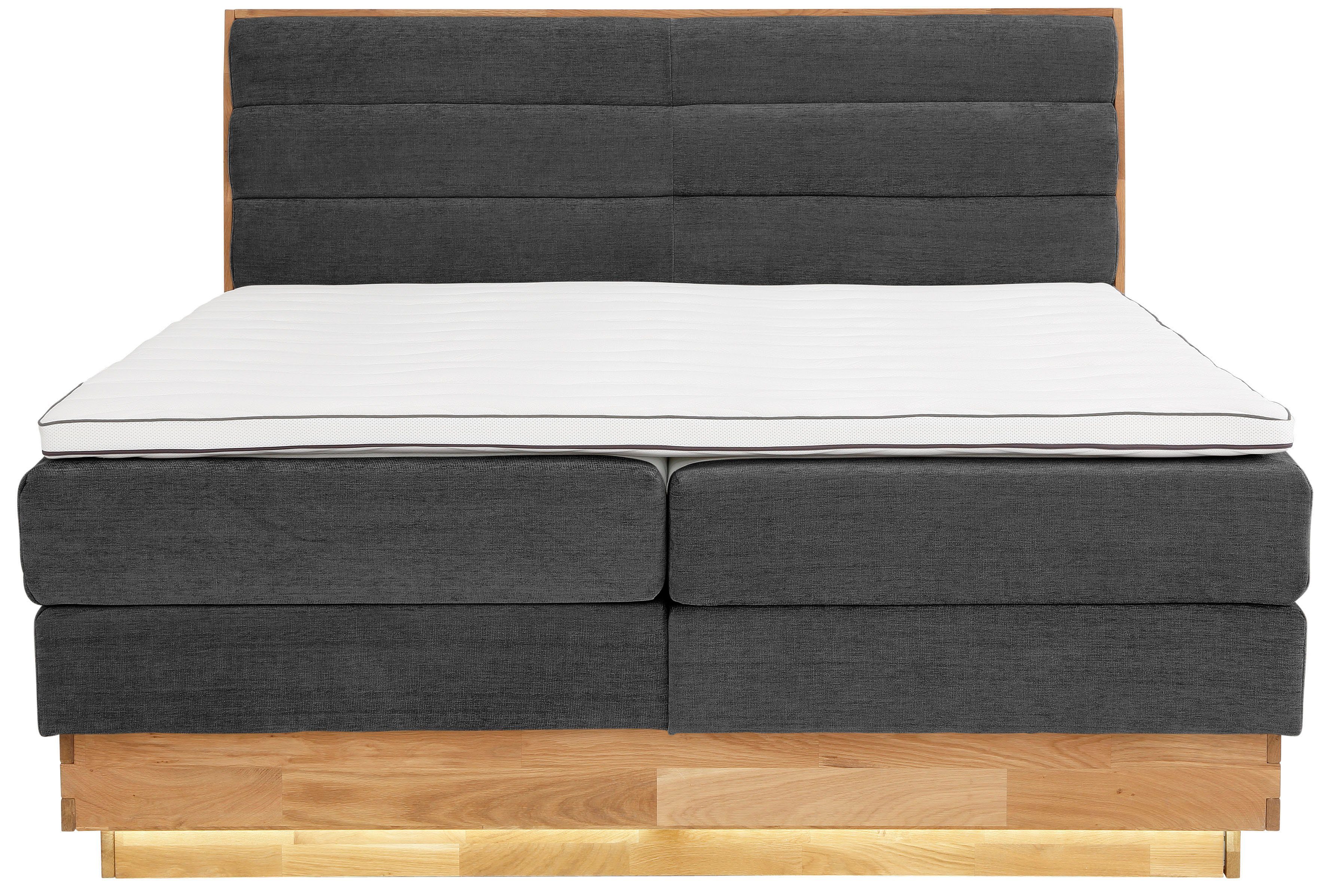 OTTO home Boxspringbett JENNA in verschiedenen Farben und Breiten erhältlich (inkl. 7-Zonen-TFK-Matratze und Topper), LED-Beleuchtung, mit zertifizierten, recyc – Bild 4 von 5