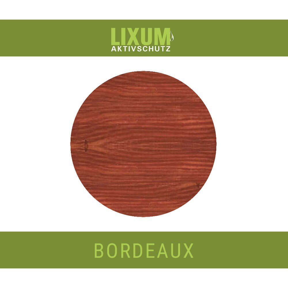 LIXUM Hartholzschutz - Esche Holzschutzlasur Holzschutz Biologischer Bordeaux LIXUM