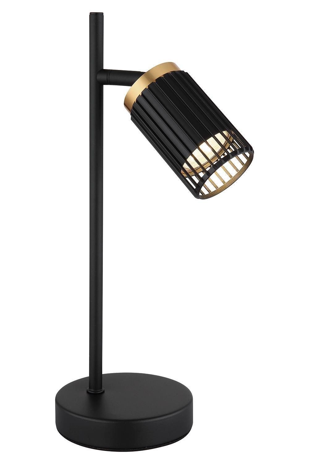 GLOBO LIGHTING Stehlampe KORBEN, H 35 cm, 1-flammig, Goldgelb, Schwarz, ohn günstig online kaufen