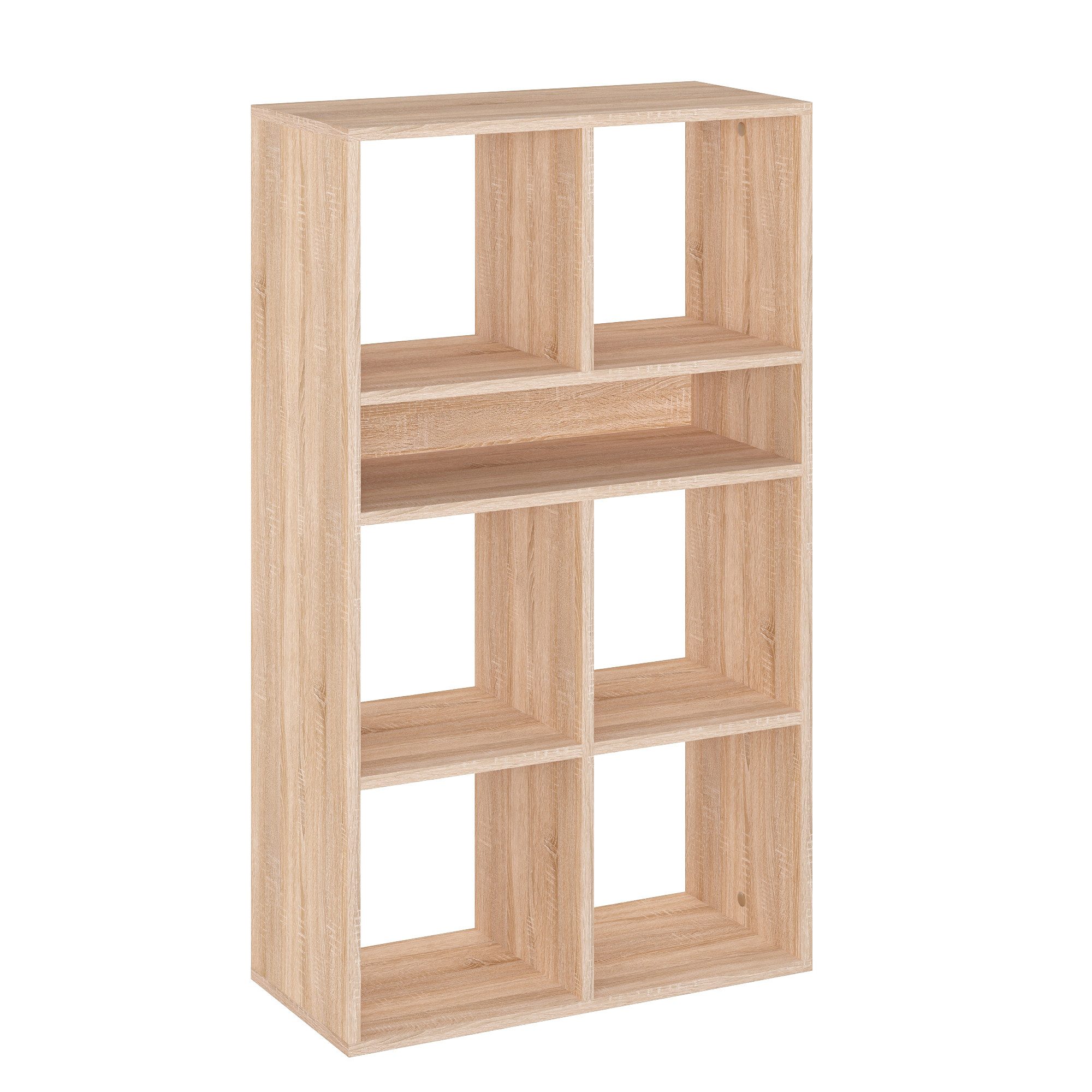 KOMTO Bücherregal RIM6 Regal Bücherregal Standregal Würfelregal Büroregal, Bücherschrank für Kinderzimmer Wohnzimmer 65,8 х 30,7 х 112,5 cm