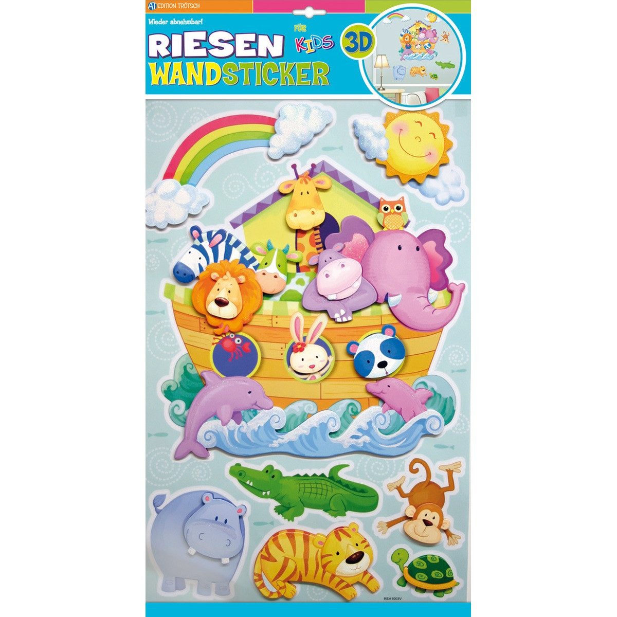 Trötsch Verlag Salz- / Pfefferstreuer TRÖTSCH Riesenwandsticker Arche