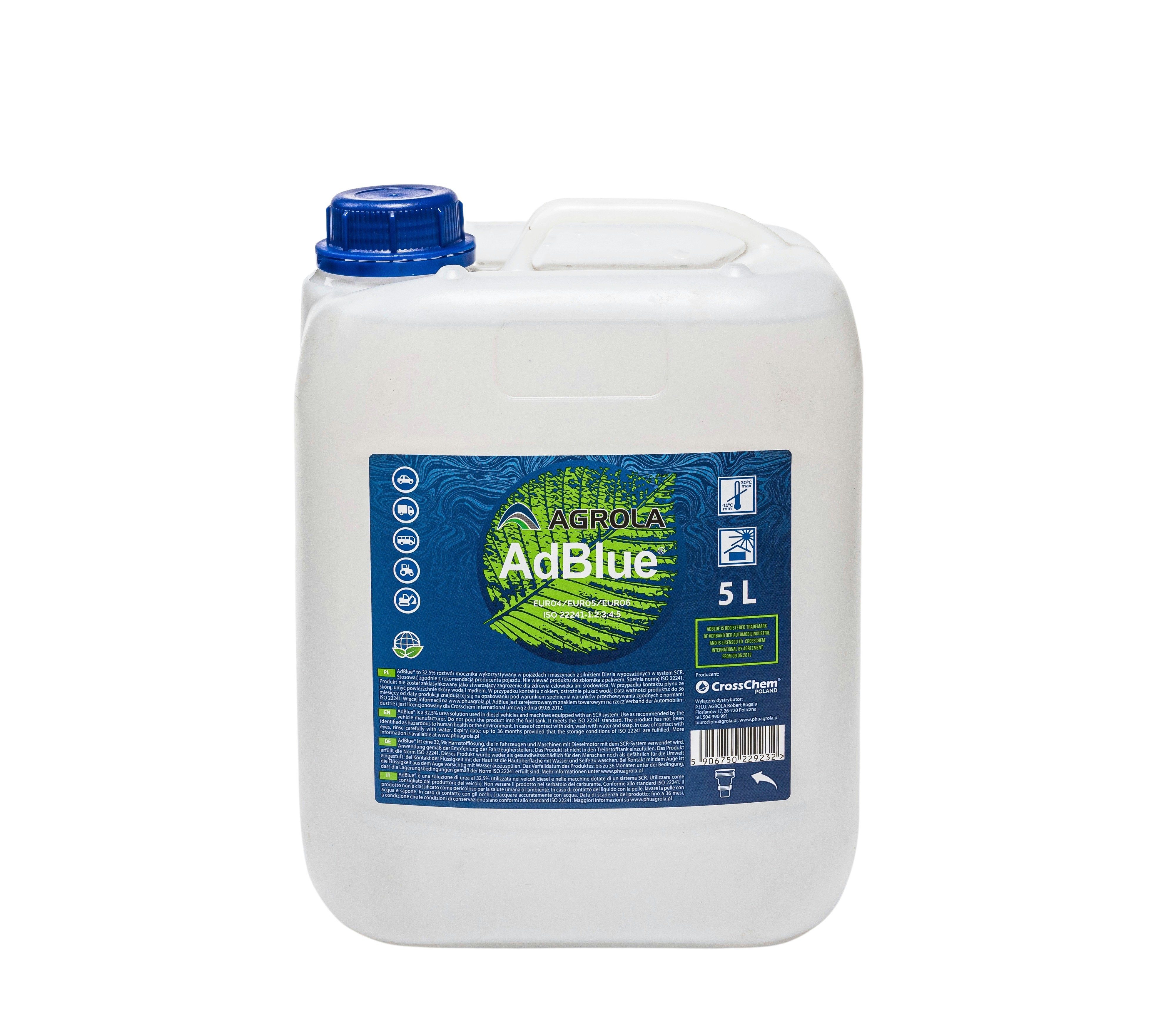 Kanister AGROLA Harnstofflösung AdBlue® inkl. Füllschlauch 5 L