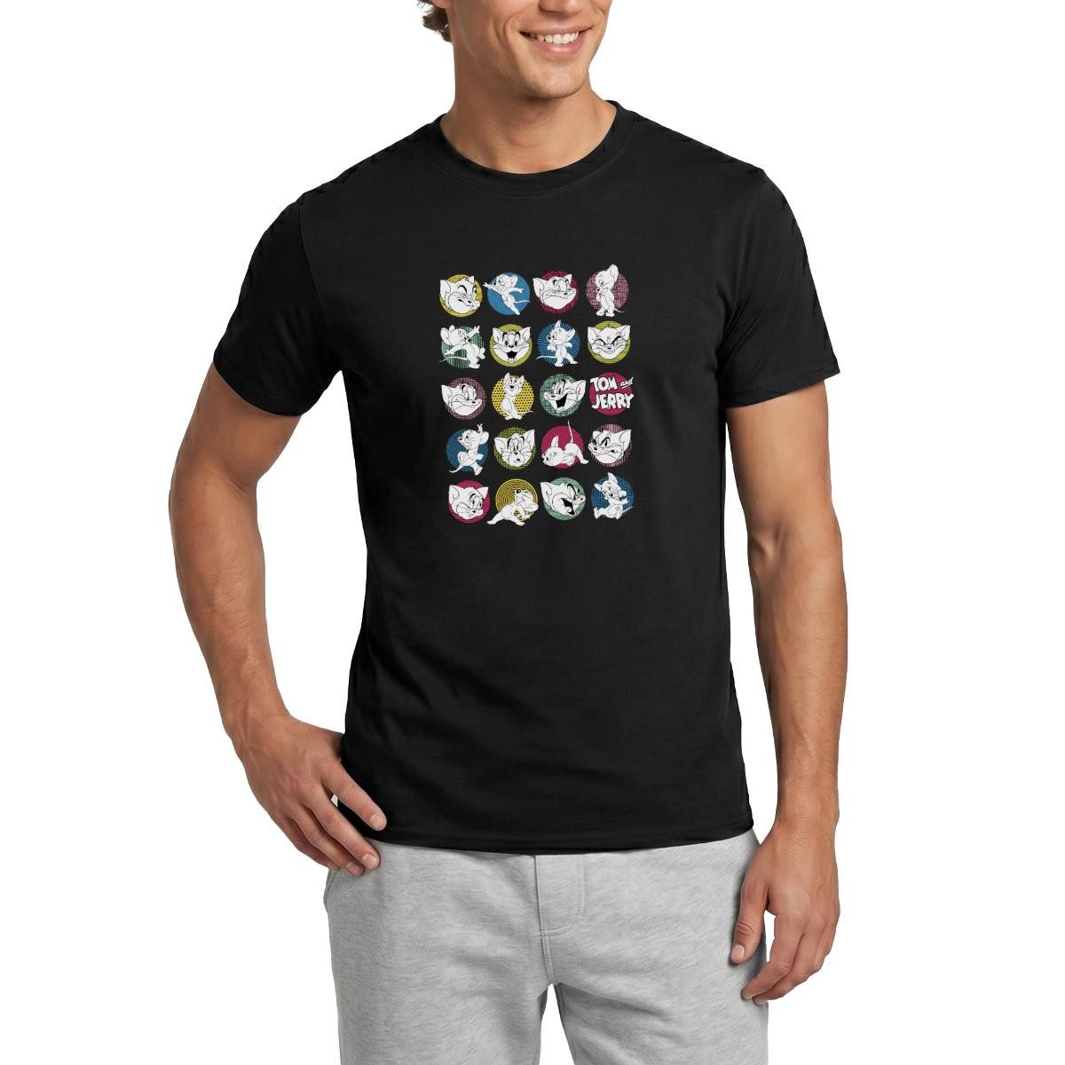 Spreadshirt T-Shirt Tom Und Jerry Ikonische Ausdrücke Männer T-Shirt (1-tlg)