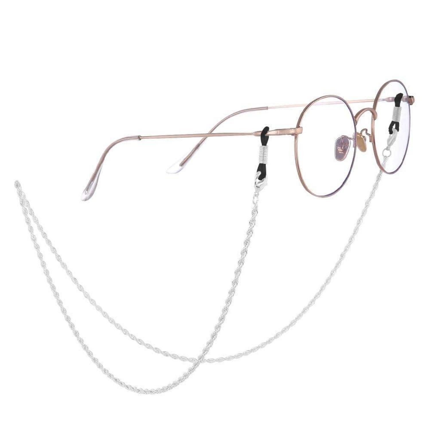 LuxusKollektion Brillenkette Damen Brillenkette Silber Edelstahl 75cm
