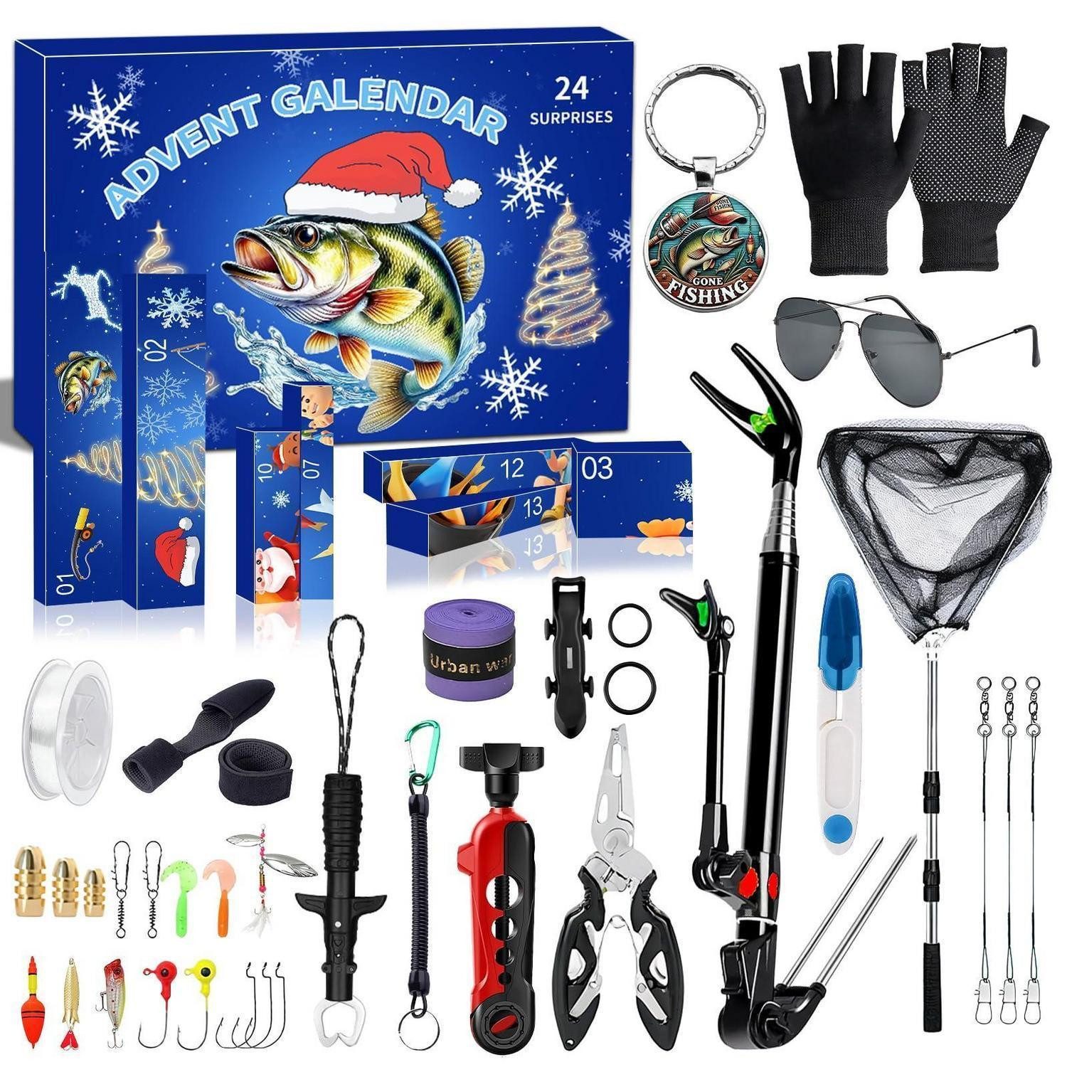 LuxusKollektion befüllbarer Adventskalender Adventskalender Angeln Männer 2026 Blau