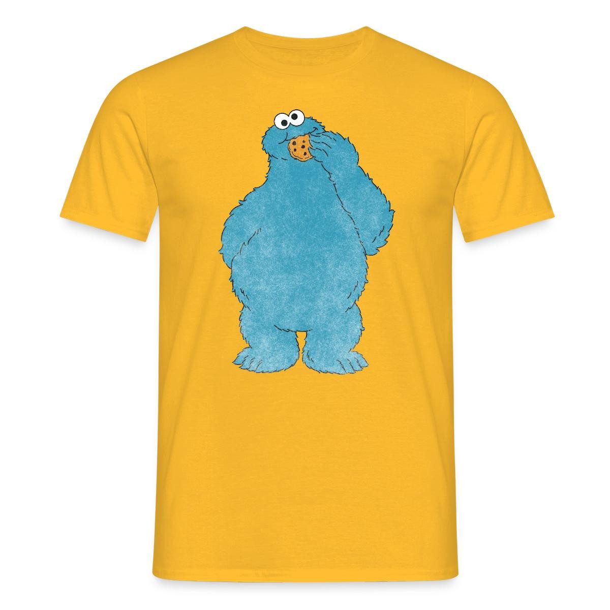 T-Shirt Sesamstraße Krümelmonster Naschen Männer T-Shirt
