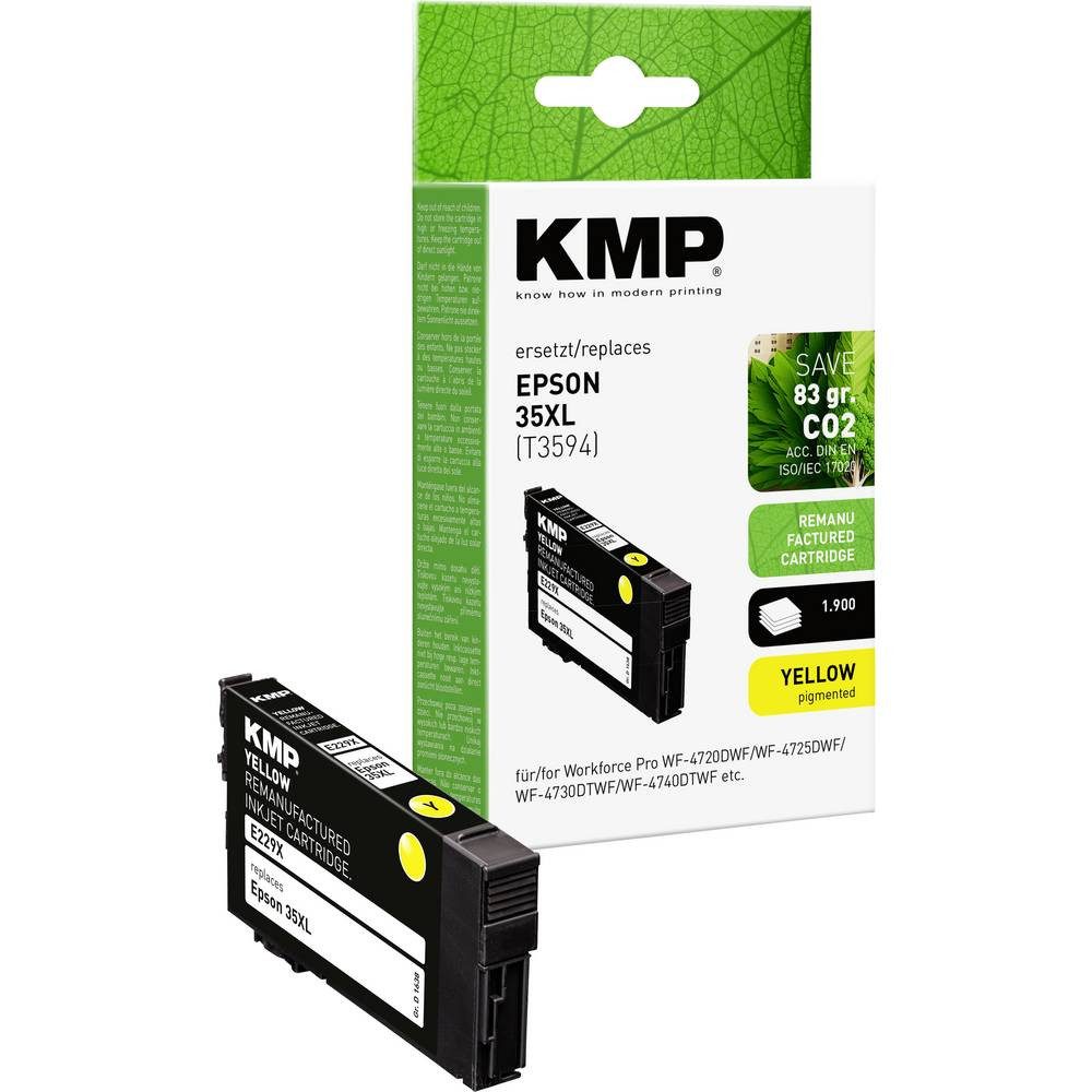 KMP Tintenpatrone für Epson Workforce Pro WF-4720, 35XL 1638,4009 Tintenpatrone