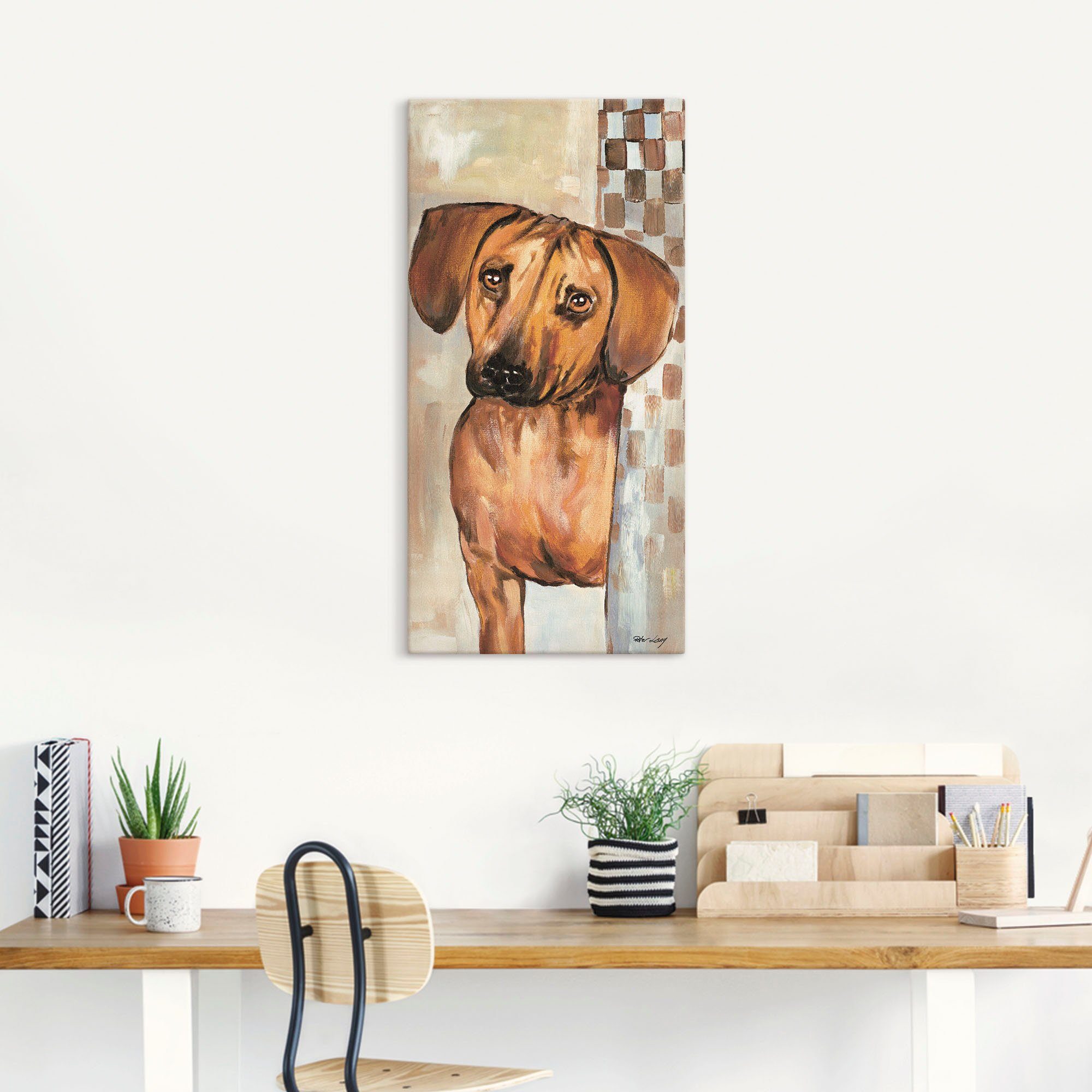in versch. (1 Alubild, oder Wandbild Haustiere Hund, St), als Größen Artland Leinwandbild, Wandaufkleber Poster