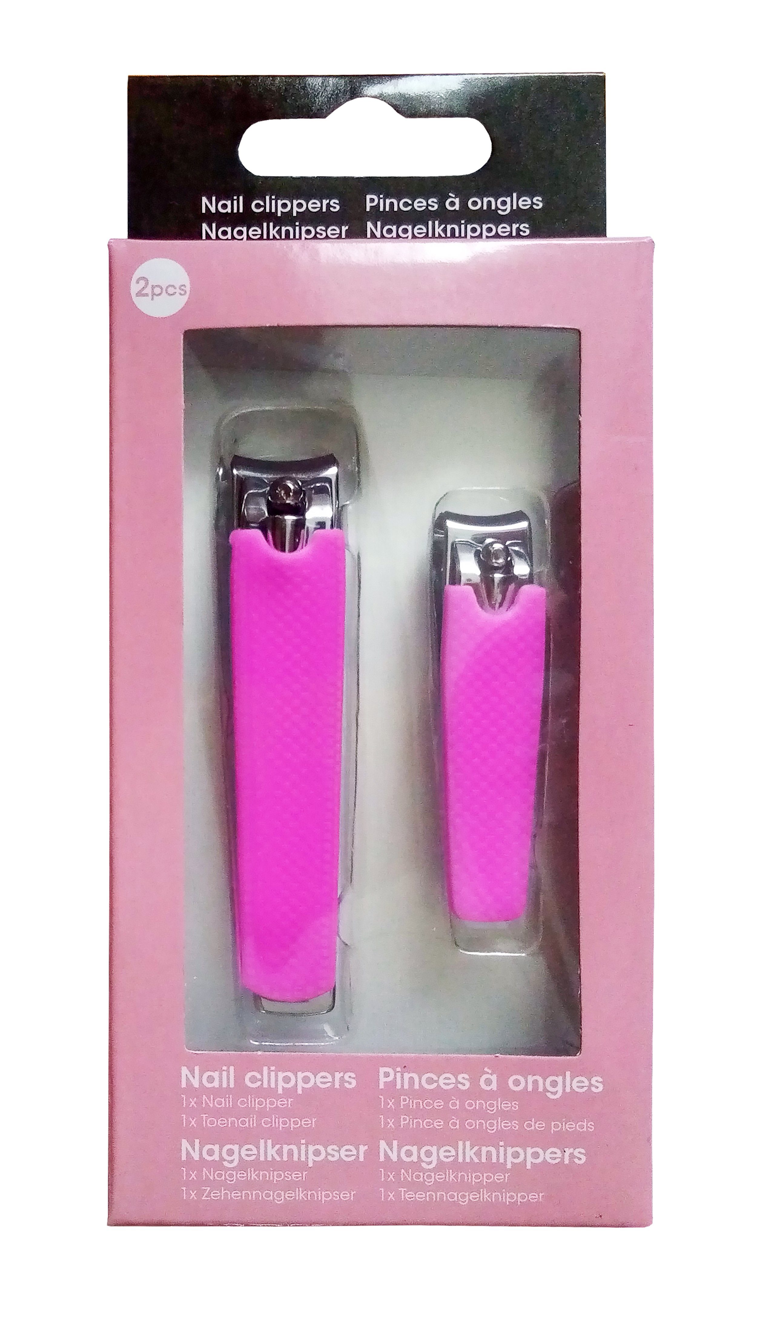 Knipser Pediküre Maniküre Nagelzwicker Nagel EDCO 95 Set (Pink), 2er Nagelknipser Fußnagelknipser Nagelschneider NAGELKNIPSER Nagelschere Zehennagelknipser Box