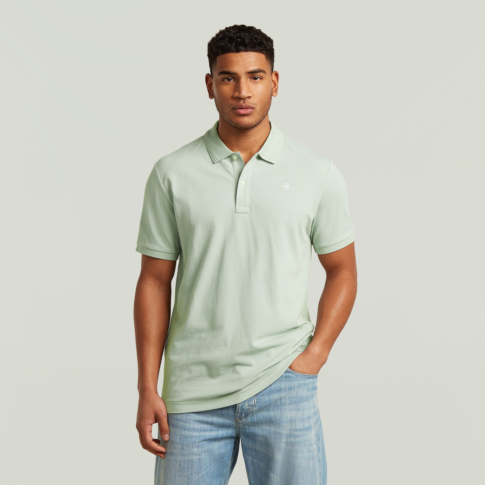 G-STAR Poloshirt Dunda Slim Fit Logostickerei auf der Brust