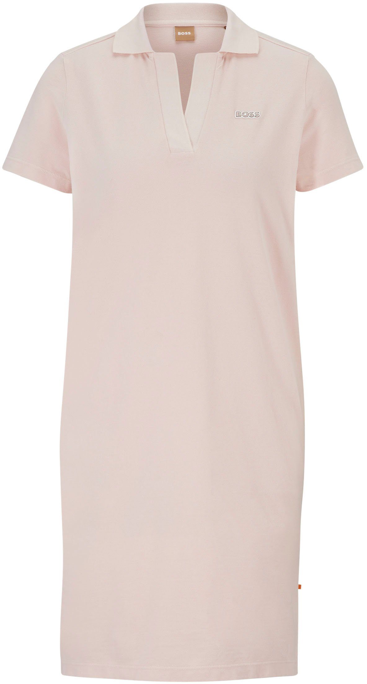 BOSS ORANGE Shirtkleid mit pink Logostickerei