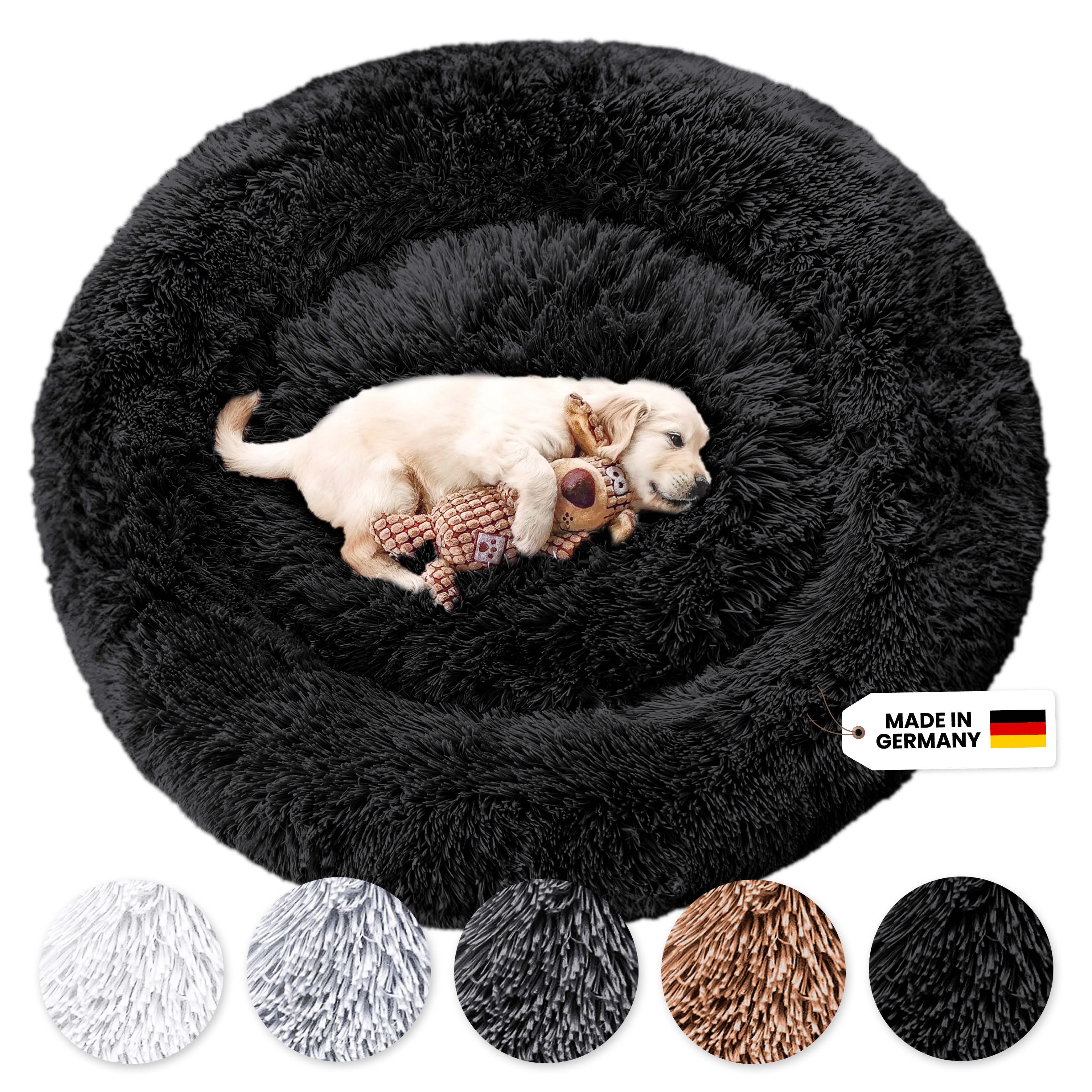 Wahre Tierliebe Tierbett - Flauschiges Hundebett Fluffy Plus, Deutschlands Original, 100% Polyester, Made in Germany, Verschiedene Größen und Farben, waschbarer Bezug