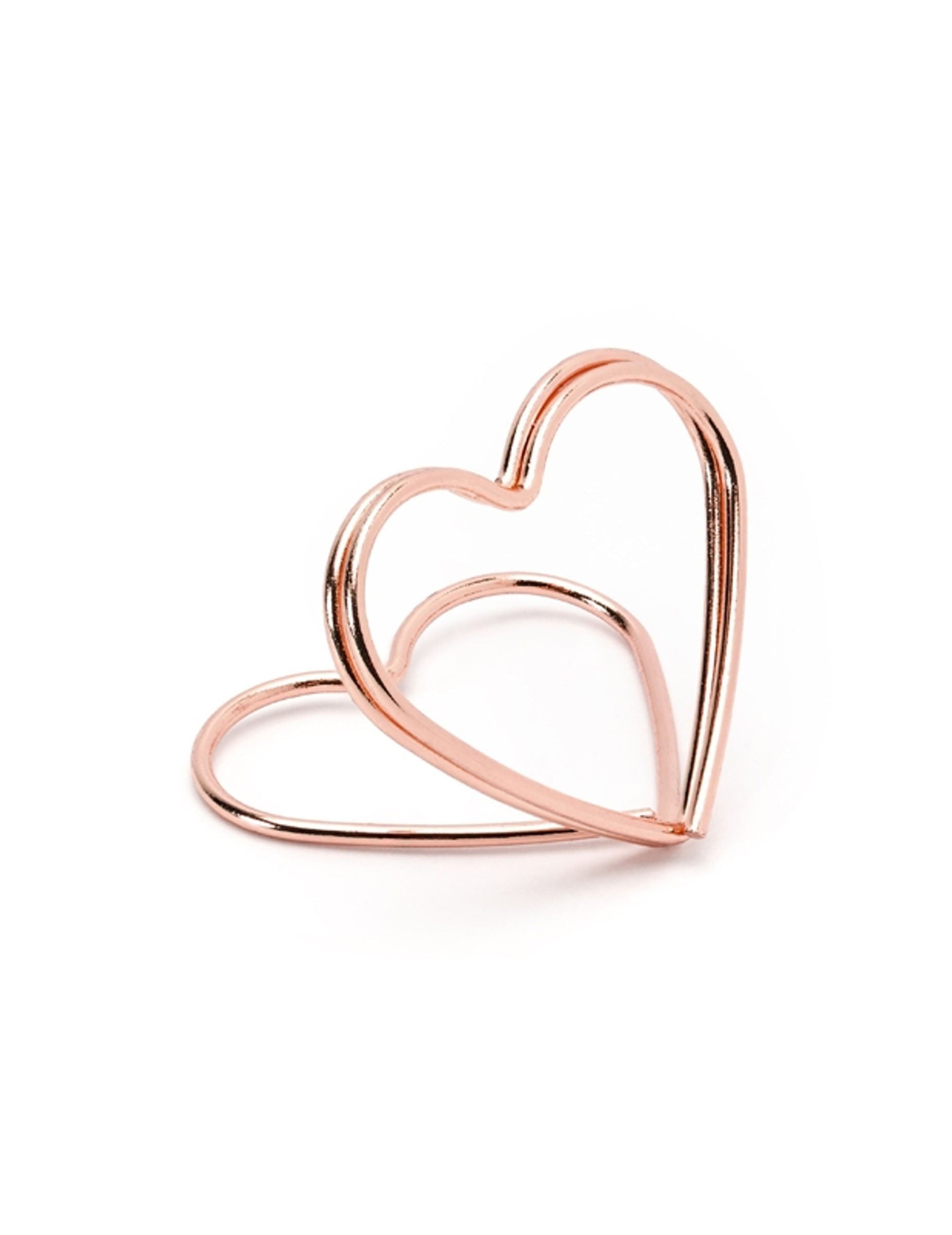 partydeco Kostüm Platzkarten herzförmig 10 Stück rosegold 2,5 cm