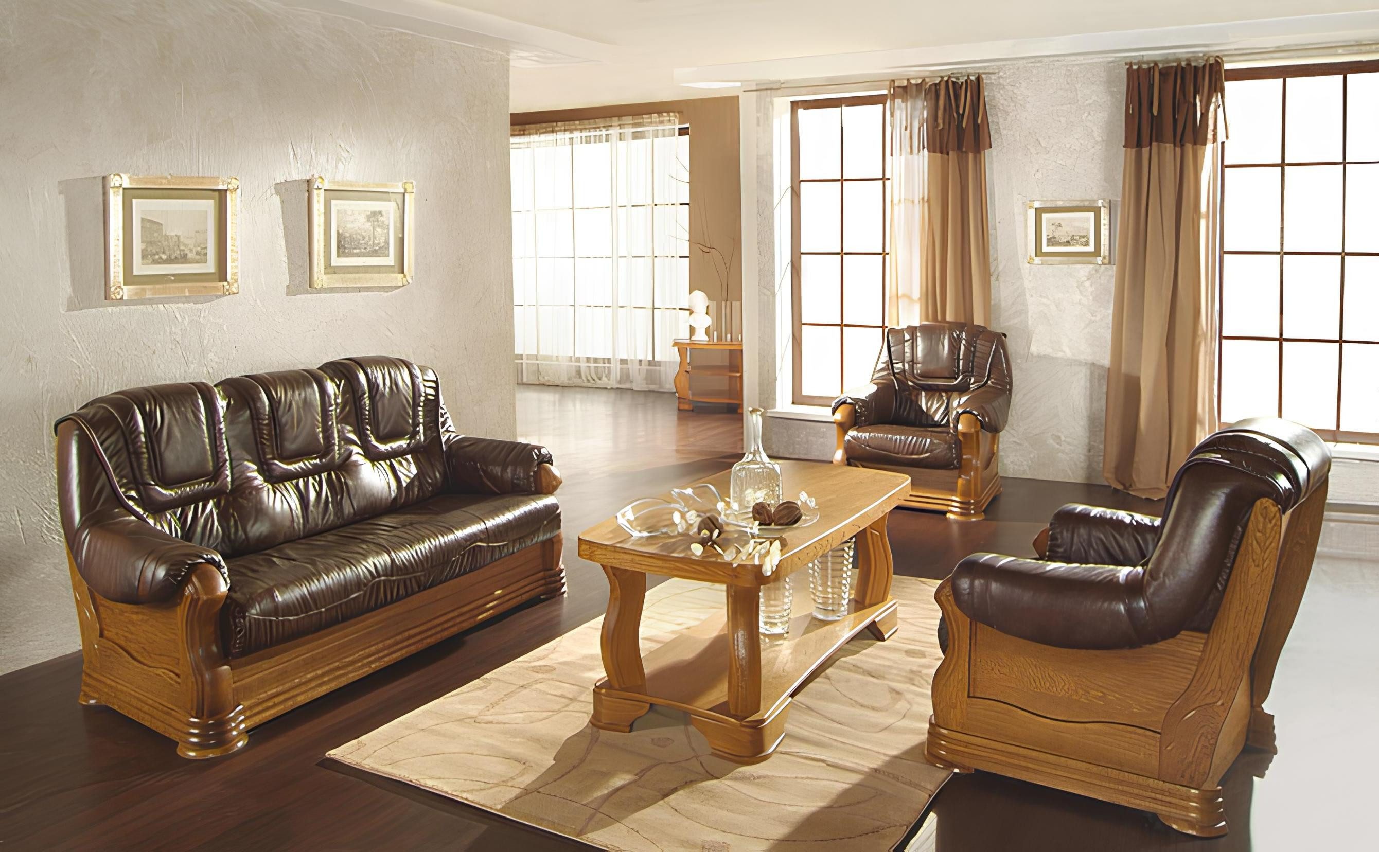 Xlmoebel 3-Sitzer Klassische Sofagarnitur mit hochwertigem Polster und zeitlosem Design, Hergestellt in Europa