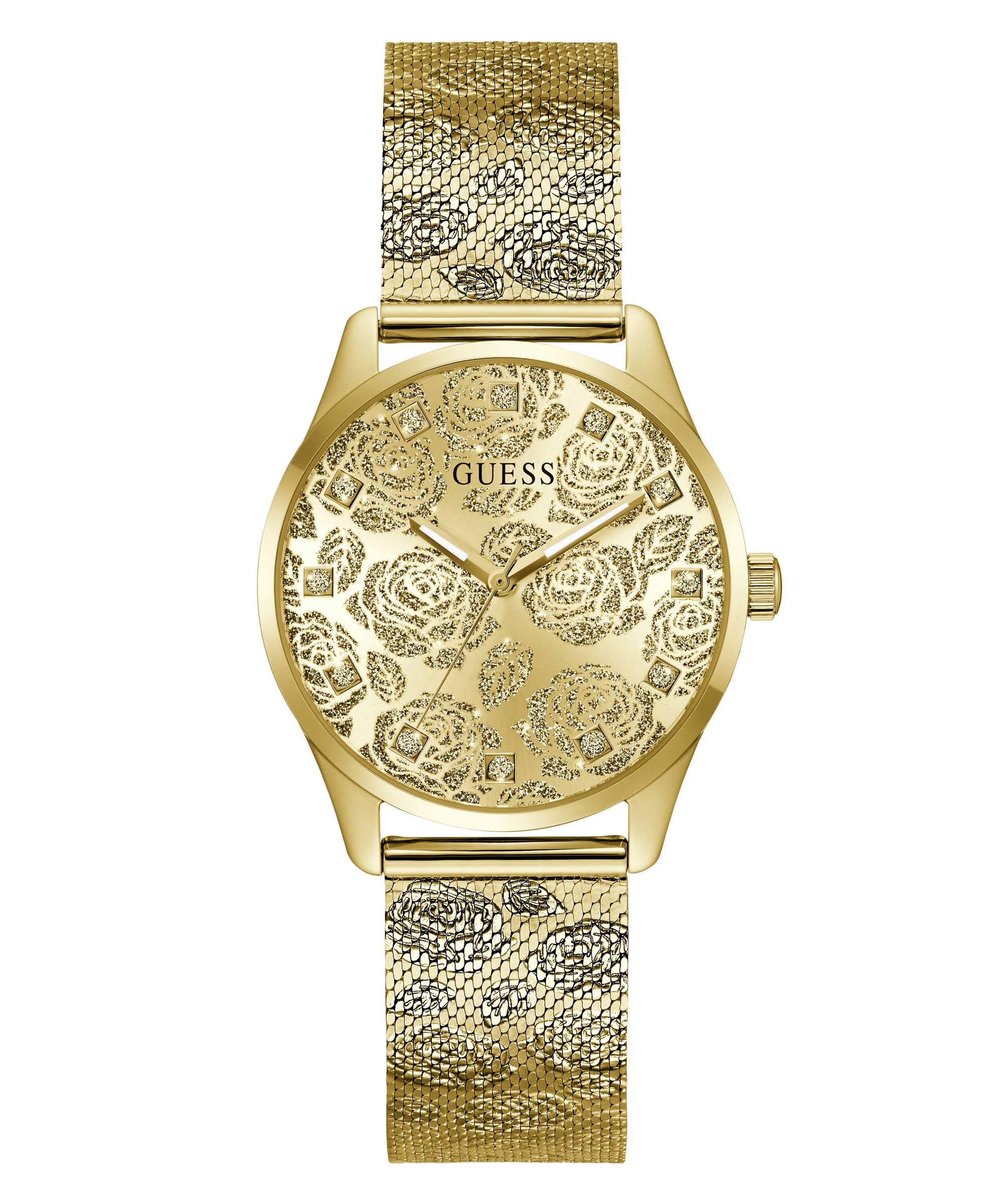 Guess Quarzuhr CALLA GW1040L2, Armbanduhr, Damenuhr, Edelstahlarmband, analog