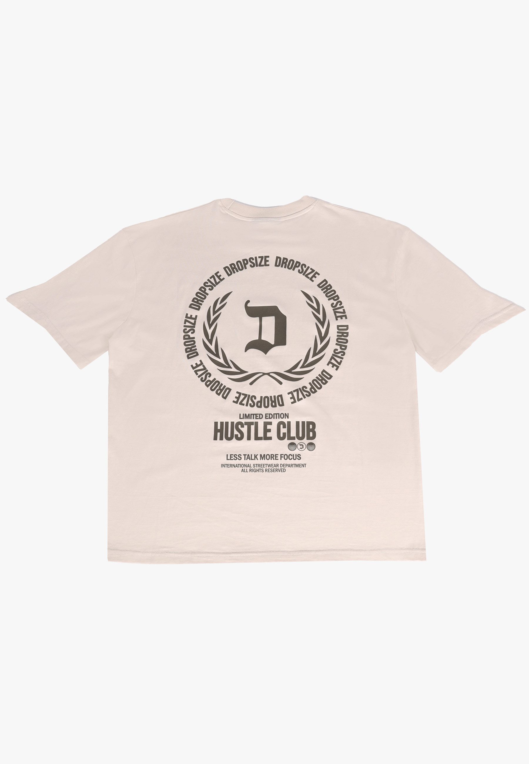 Dropsize T-Shirt Dropsize HEAVY OVERSIZE HUSTLE CLUB CIRCLE T-SHIRT (1-tlg)