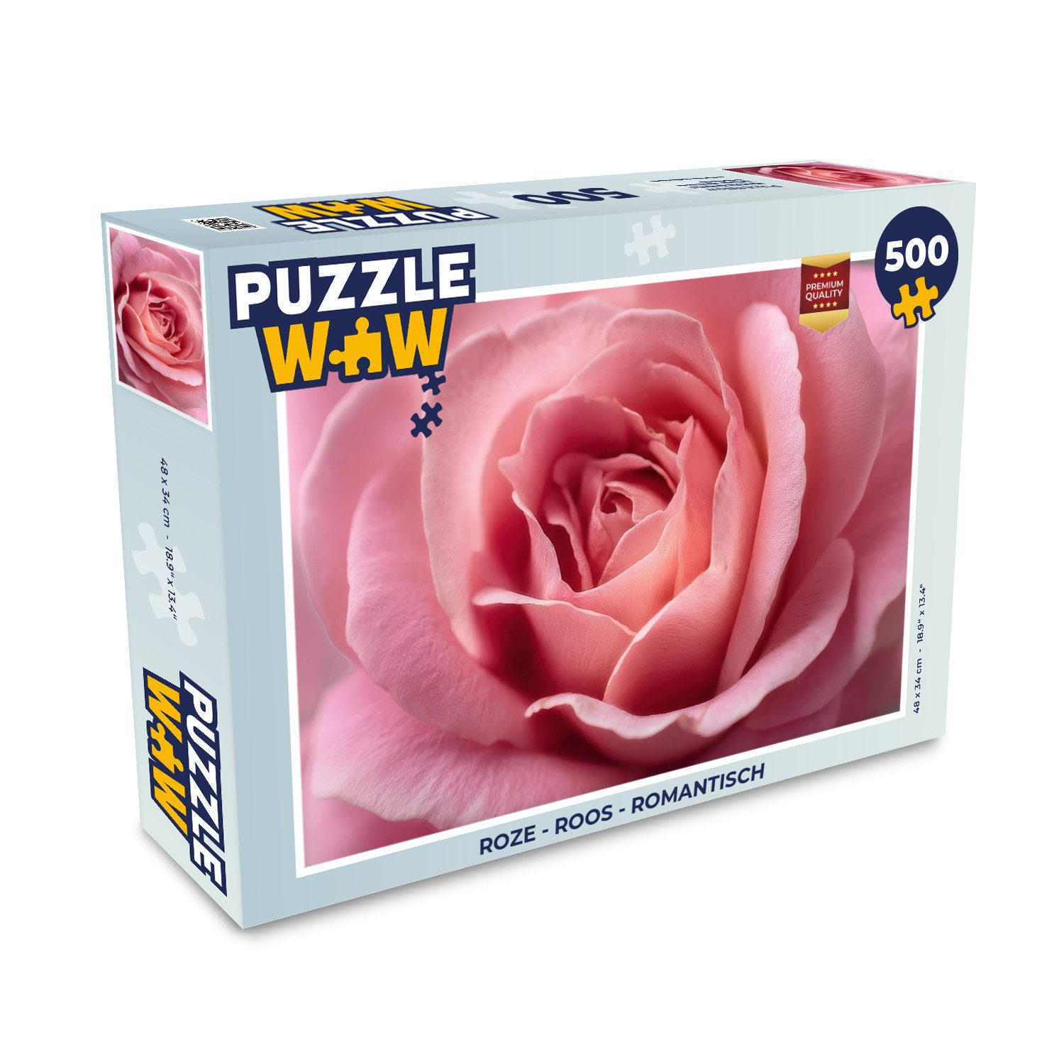 MuchoWow Puzzle Rosa - Rose - Romantisch, 500 Puzzleteile, Foto-Puzzle, Bilderrätsel, Puzzlespiele, Spielzeug