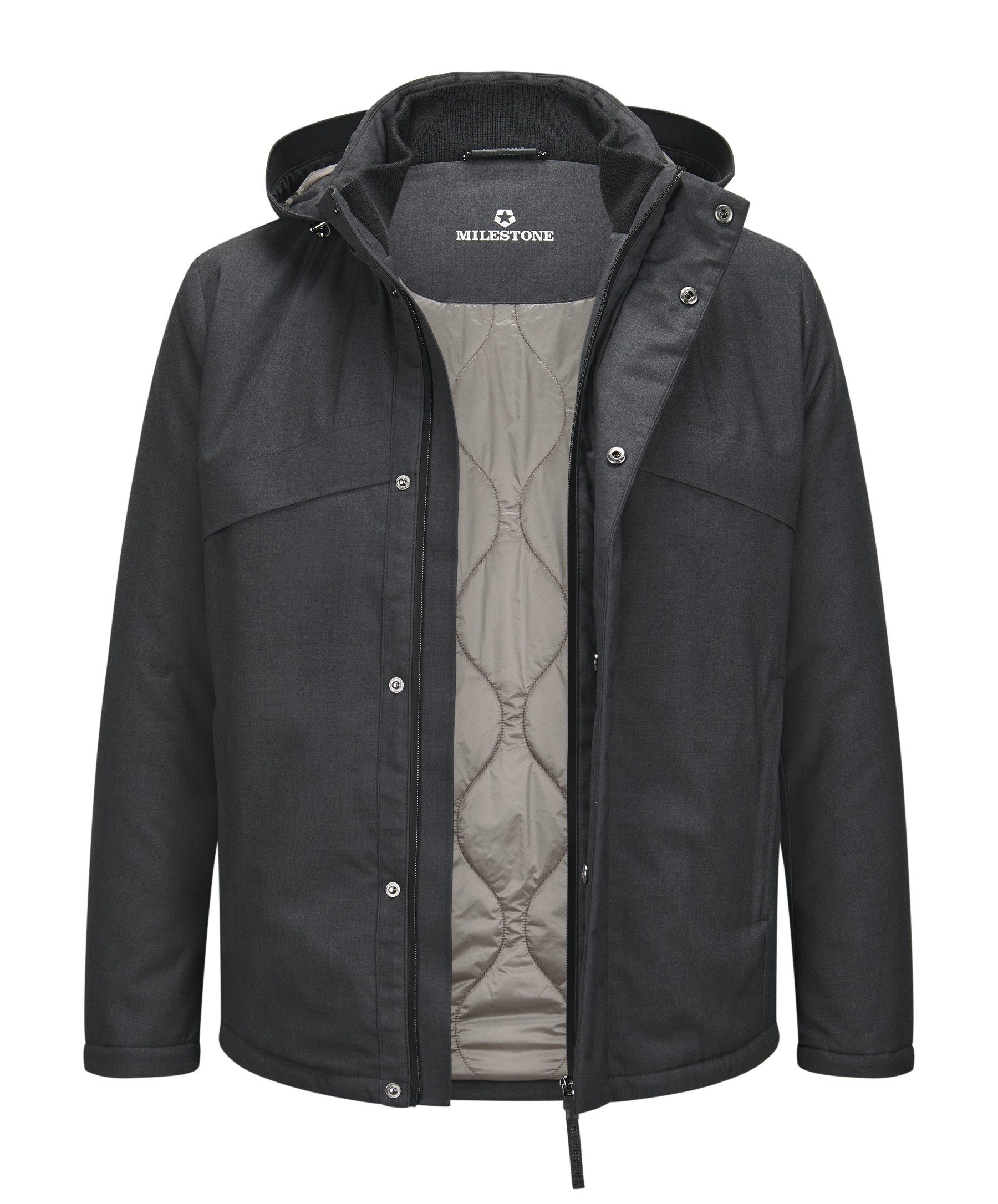 Milestone Funktionsjacke MSRobin Winddicht, wasserabweisend & atmungsaktiv mit abnehmbarer Kapuze