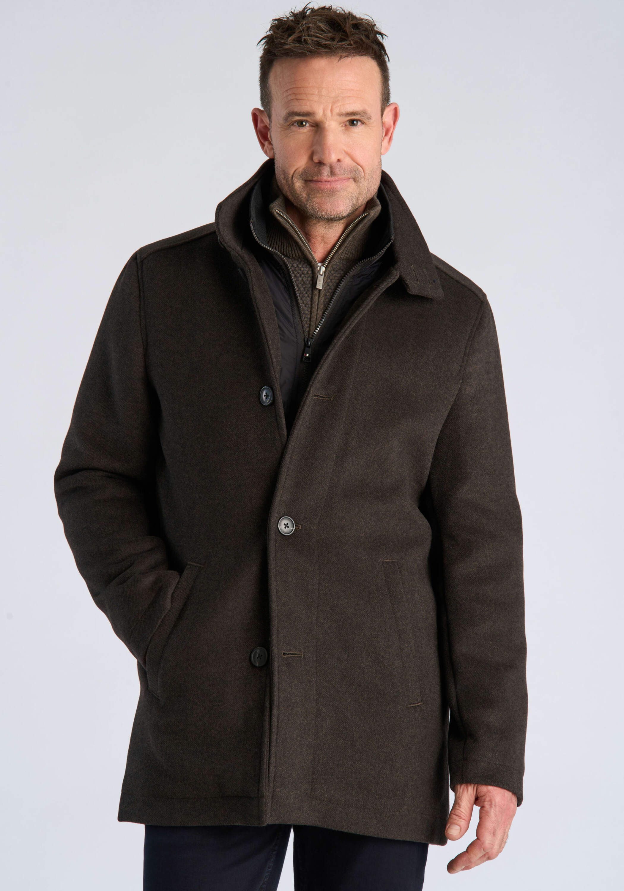 BISON Kurzmantel Mantel Comfort Fit