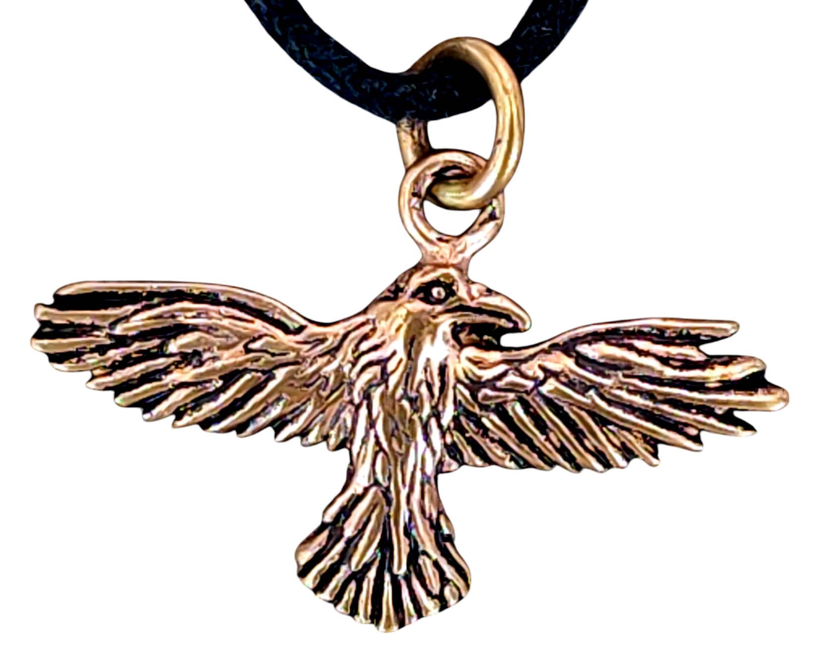 Kettenanhänger Odins Rabe Rave Odinsrabe Odin Hugin Munin Anhänger Bronze