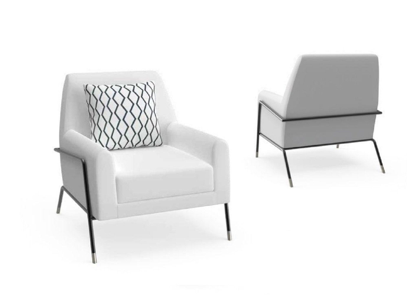 JVmoebel TV-Sessel Designer Sessel Wohnzimmer Möbel Einrichtung Weiß Textil Fernsehsessel (1-St., 1x Sessel), Made in Europa