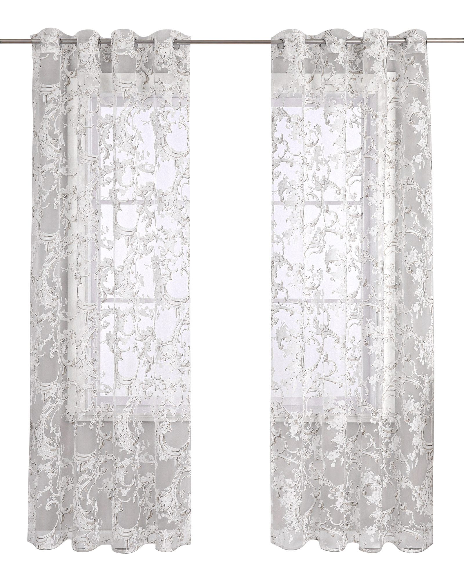 Joyswahl Gardine (1 St), Ösen, transparent, wohnzimmer modern, voile, mit R günstig online kaufen