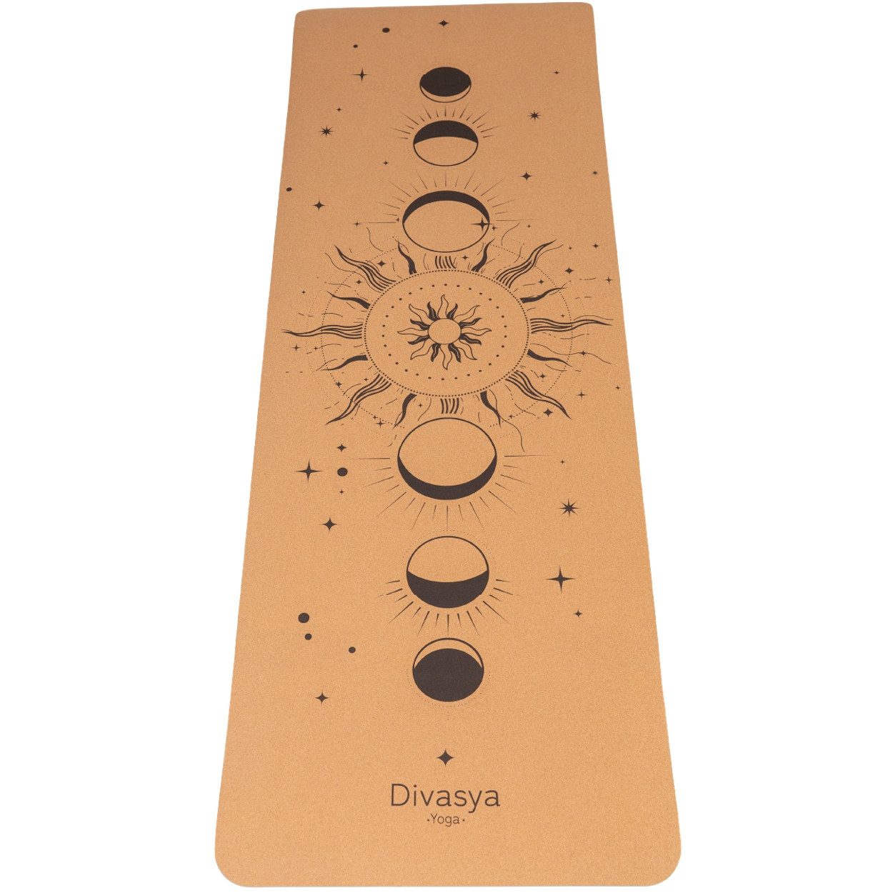DIVASYA Yogamatte Leichte Yogamatte aus Kork & TPE, rutschfest, dämpfend & nachhaltig