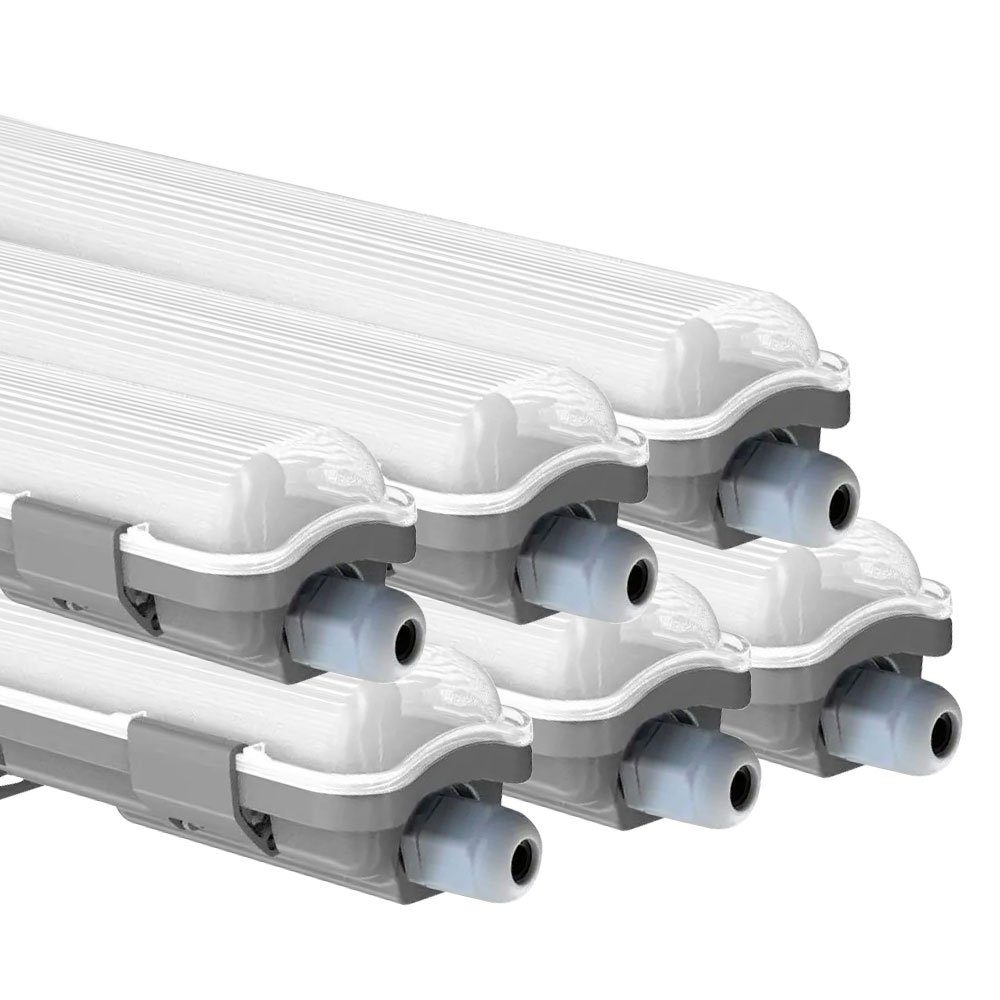 V-TAC LED Deckenleuchte, Leuchtmittel inklusive, Tageslichtweiß, Wannenleuchte Garagenlampe Deckenlampe LED 6400K L 127,5cm 4er Set