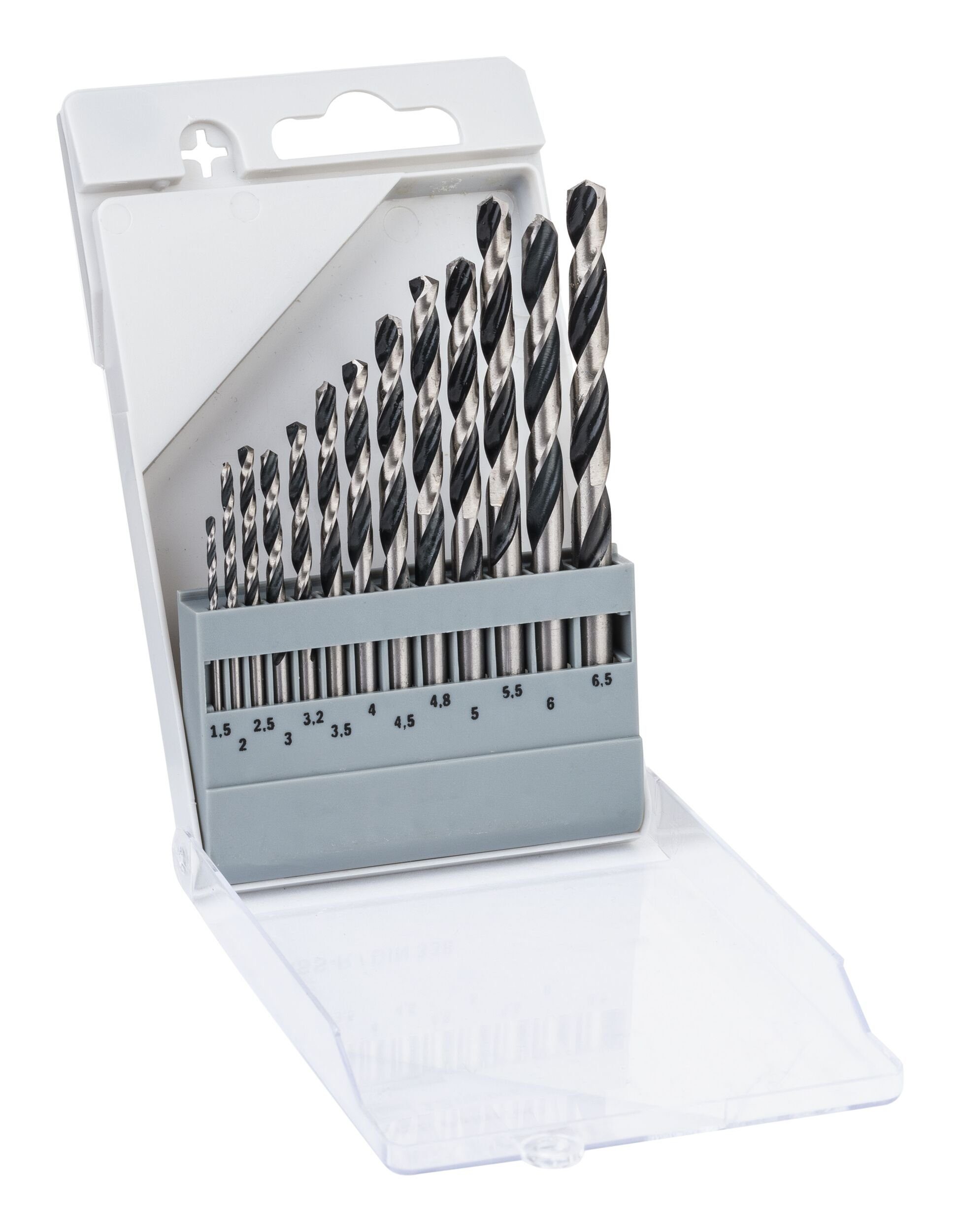 BOSCH Bohrersatz, (13 Teile), HSS-Set PointTeQ Metallspiralbohrer-Set, 13-teilig