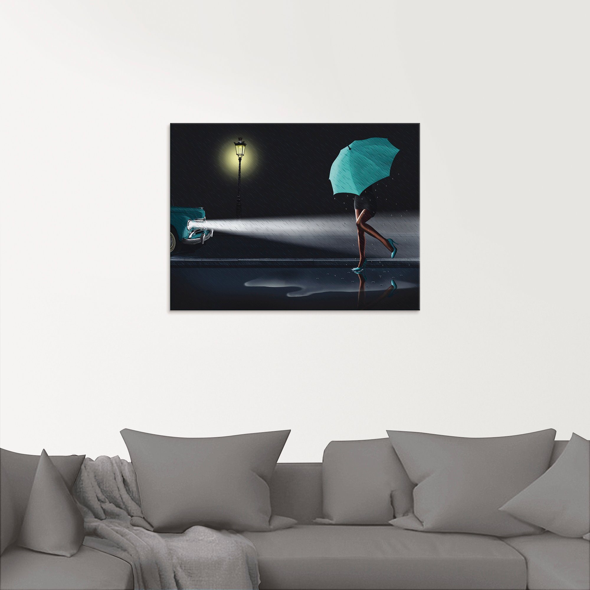 Artland Glasbild »Verregneter Tag 2«, Frau (1 Stück)-HomeTrends