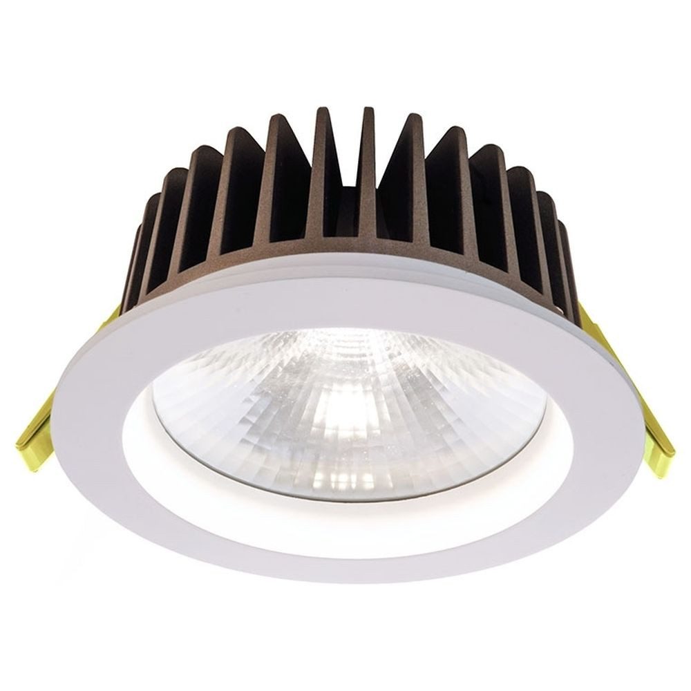 Deko-Light Einbauleuchte LED Deckeneinbaustrahler COB 130 18W aus Aluminium in weiß, 4000K, LED