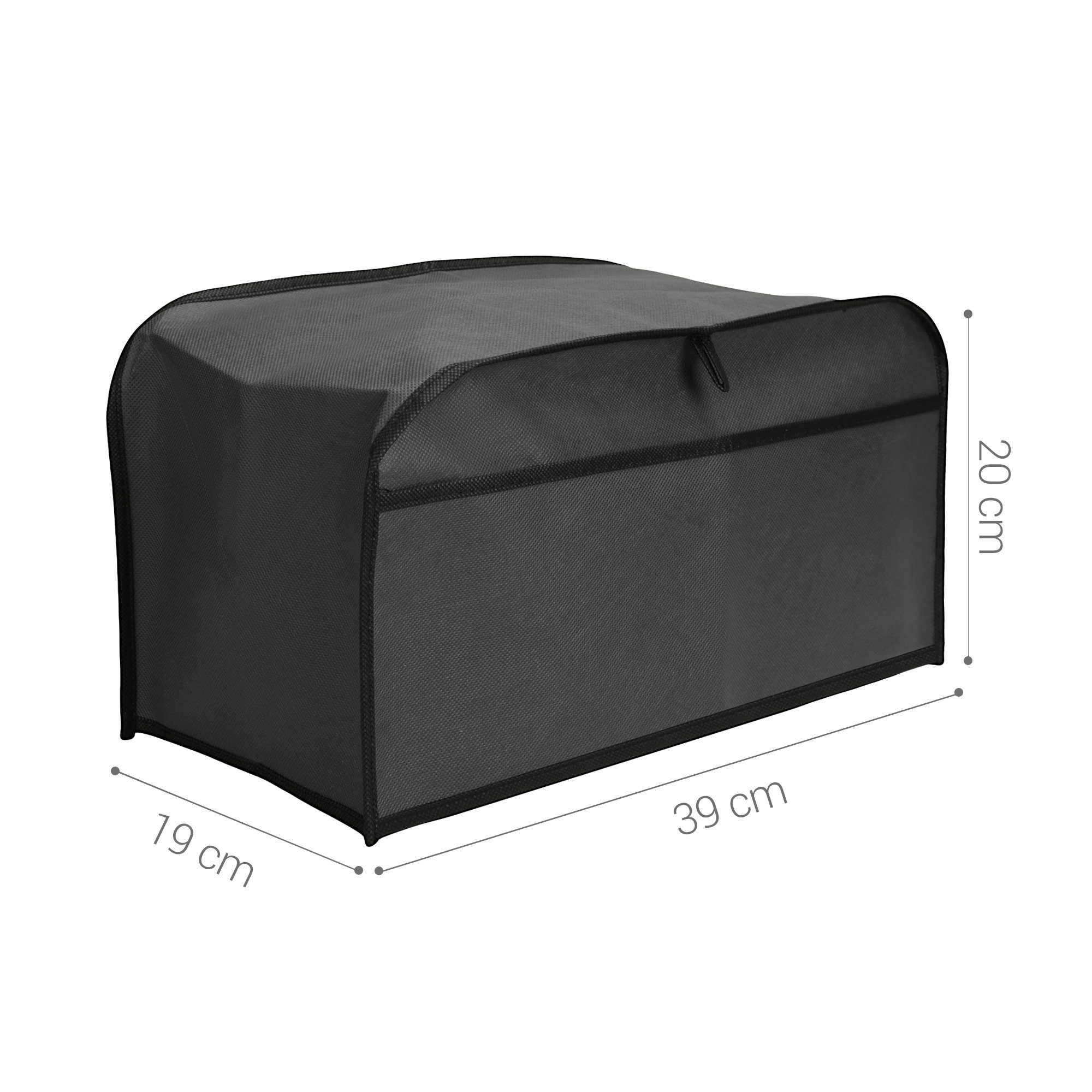 kwmobile Abdeckhaube Hülle für 4-Scheiben Toaster, Staubschutz Toasterabdeckung - 19 x 20,3 x 39,5 cm – Bild 3 von 5